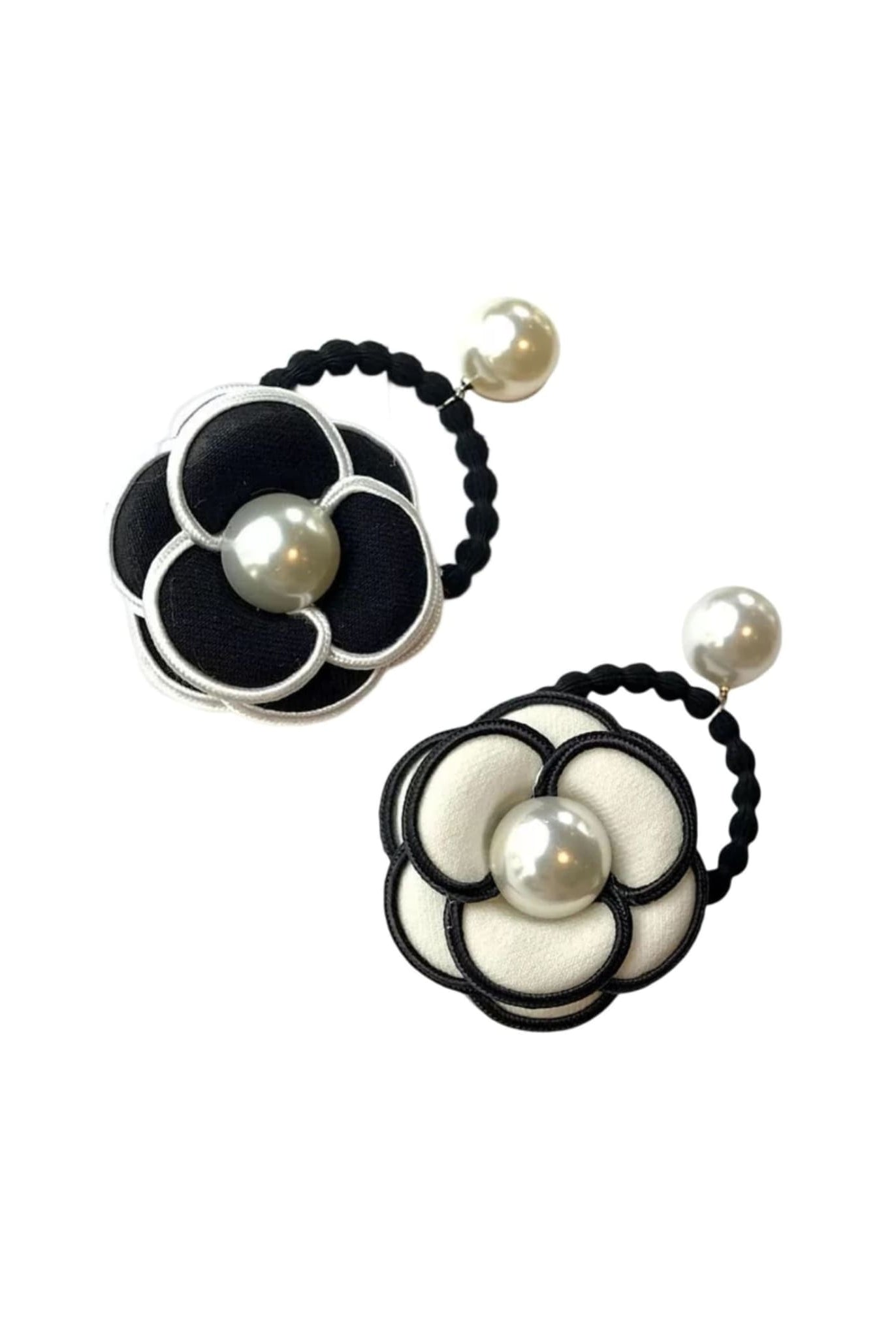 Camellia Flower & Pearl Hair Rope