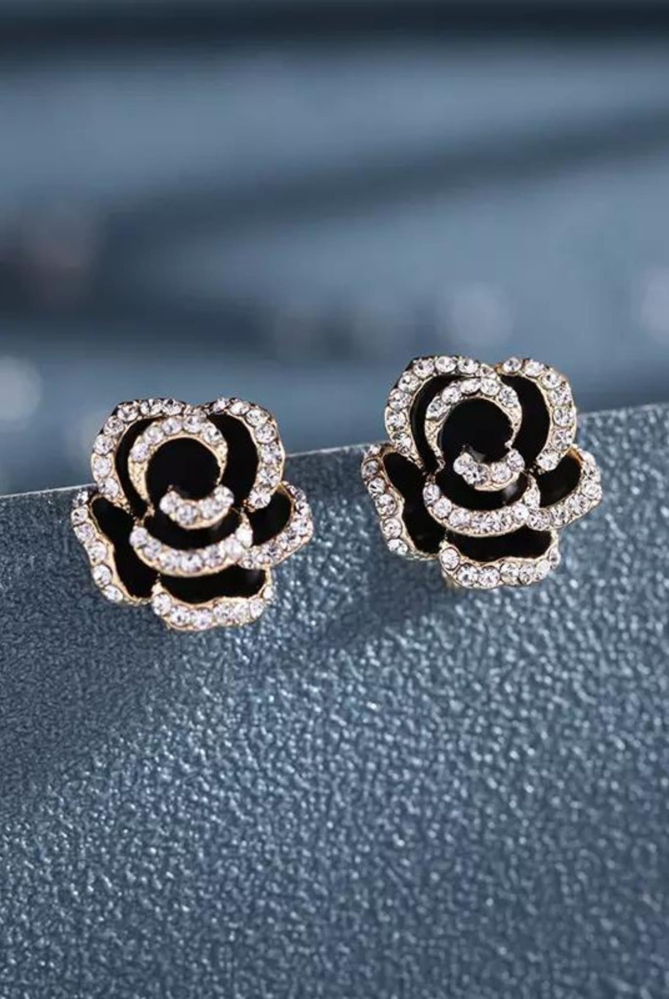 Camellia Flower Stud Earrings