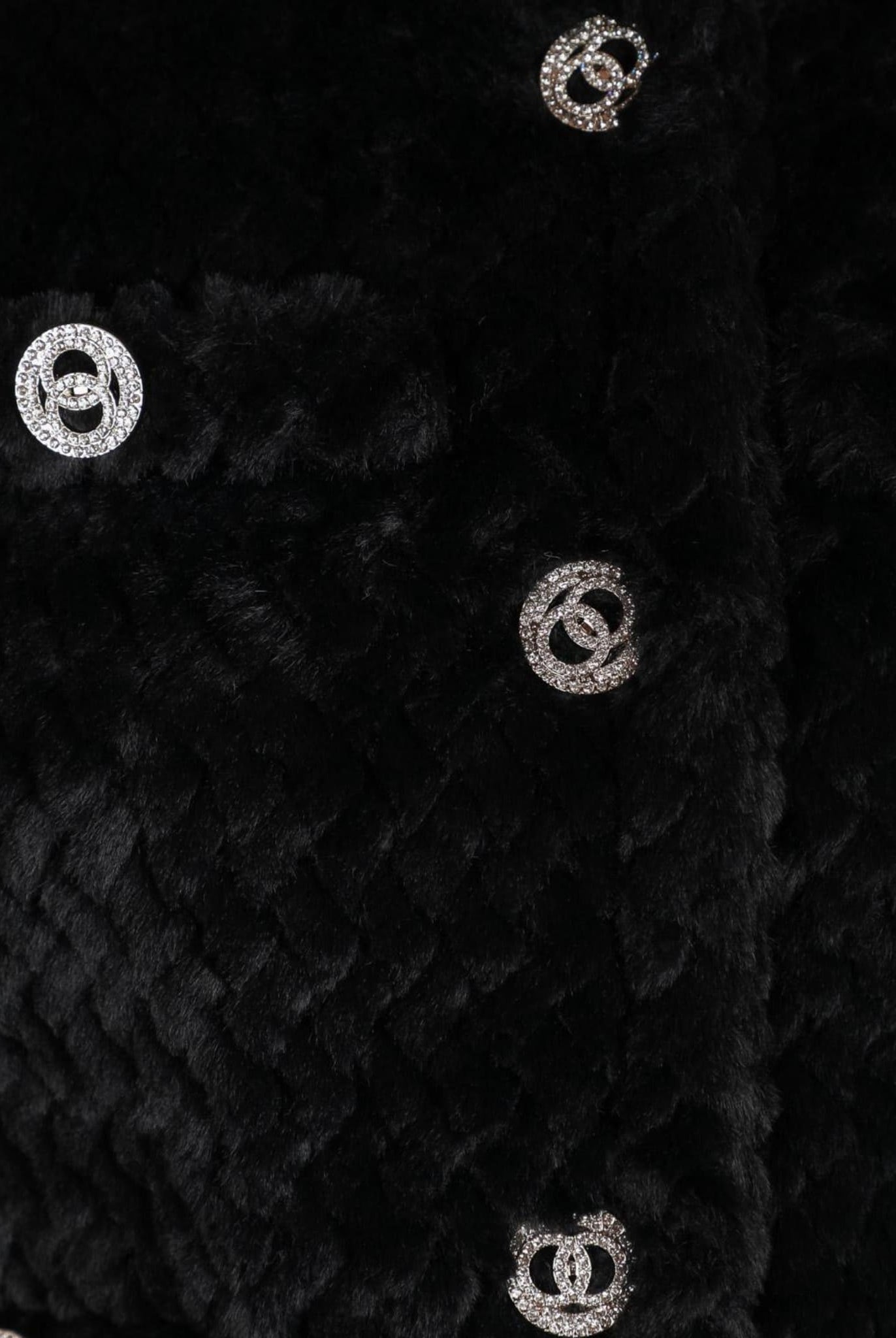 classic black faux fur jacket