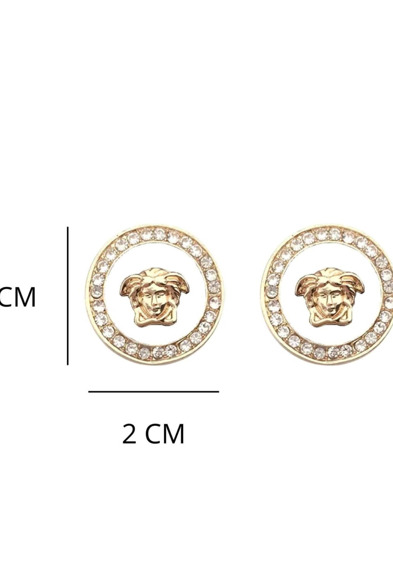 Coin Shaped Earrings White Size