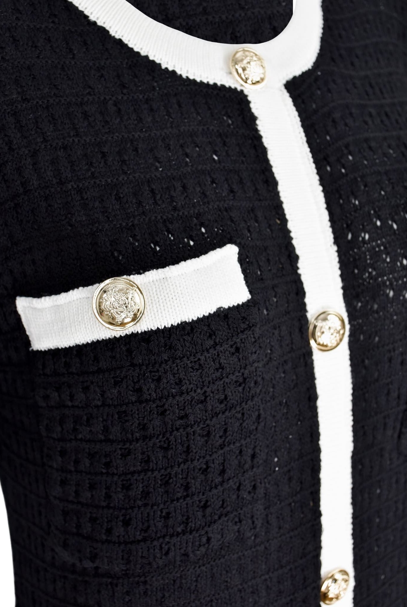 Crochet Style Summer Dress In Black