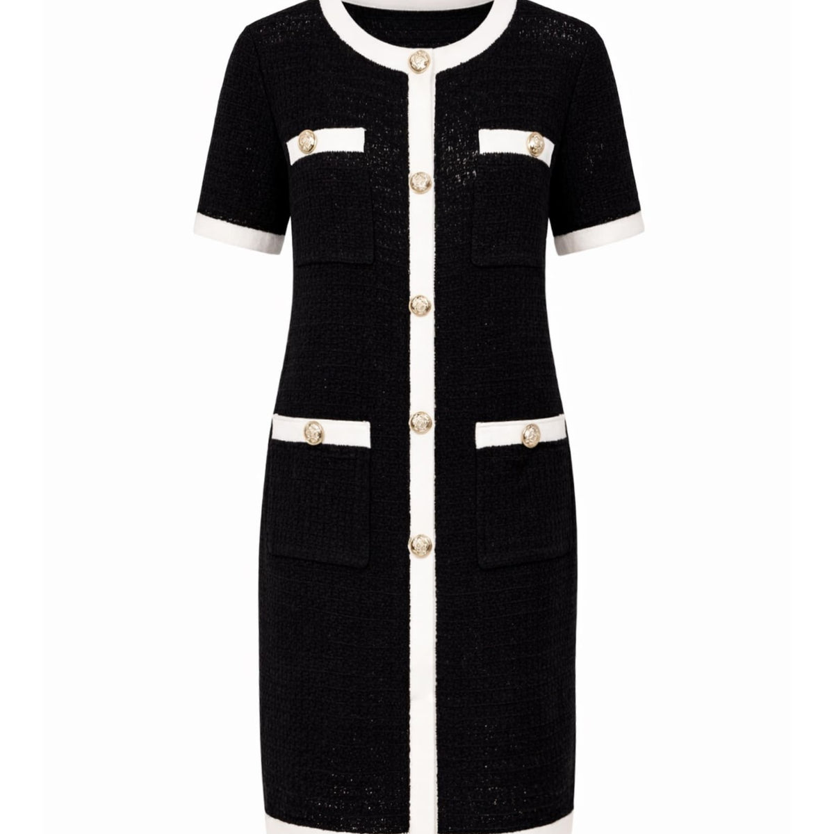 Crochet Style Summer Dress - Black