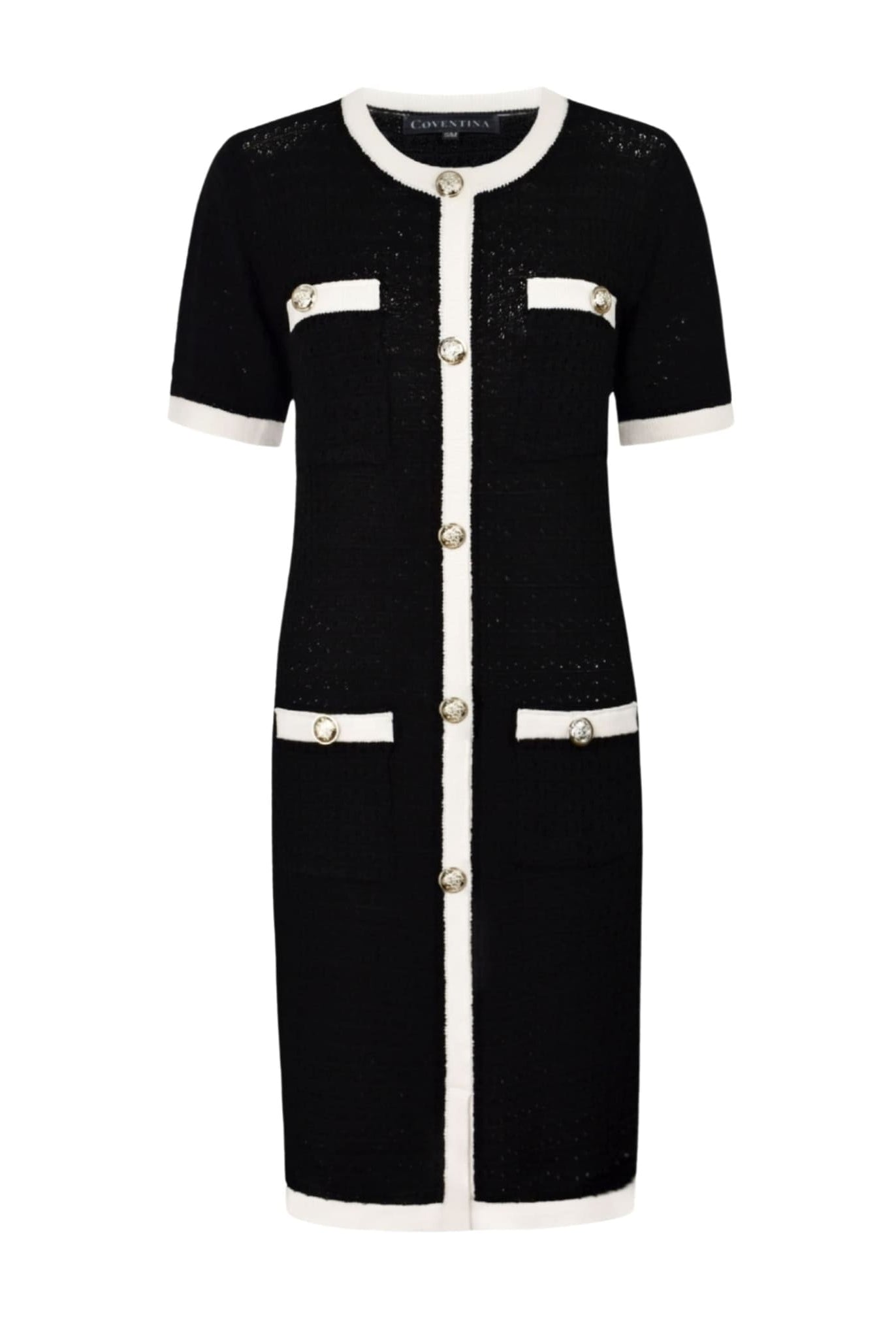 Crochet Style Summer Dress In Black