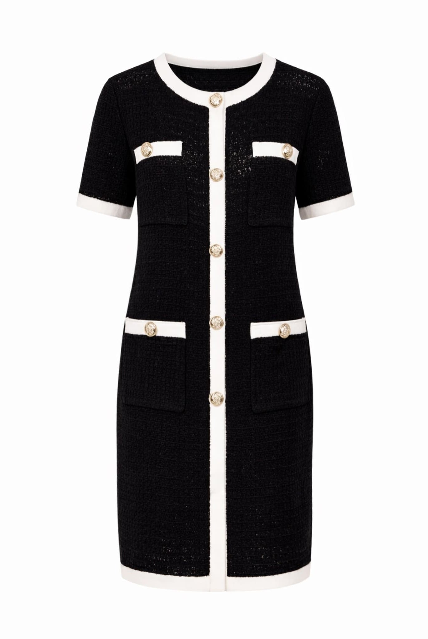 Crochet Style Summer Dress In Black