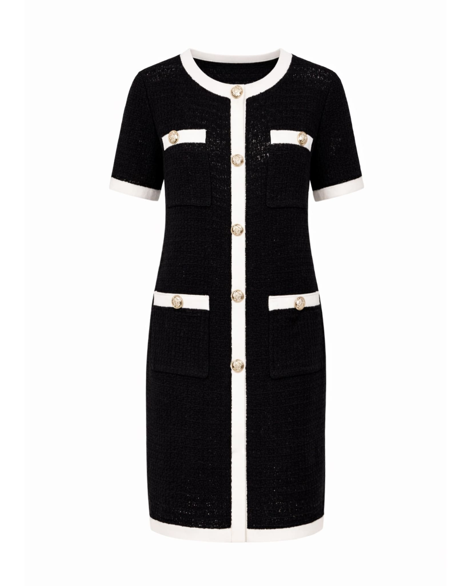 Crochet Style Summer Dress In Black