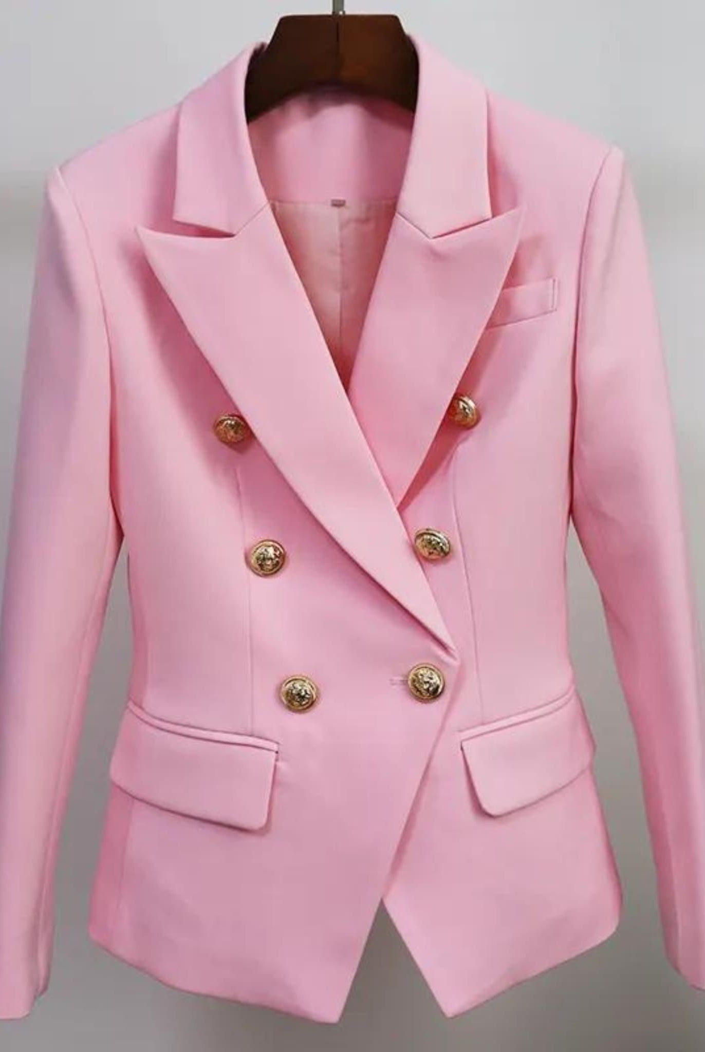 Double Breasted Pink Blazer