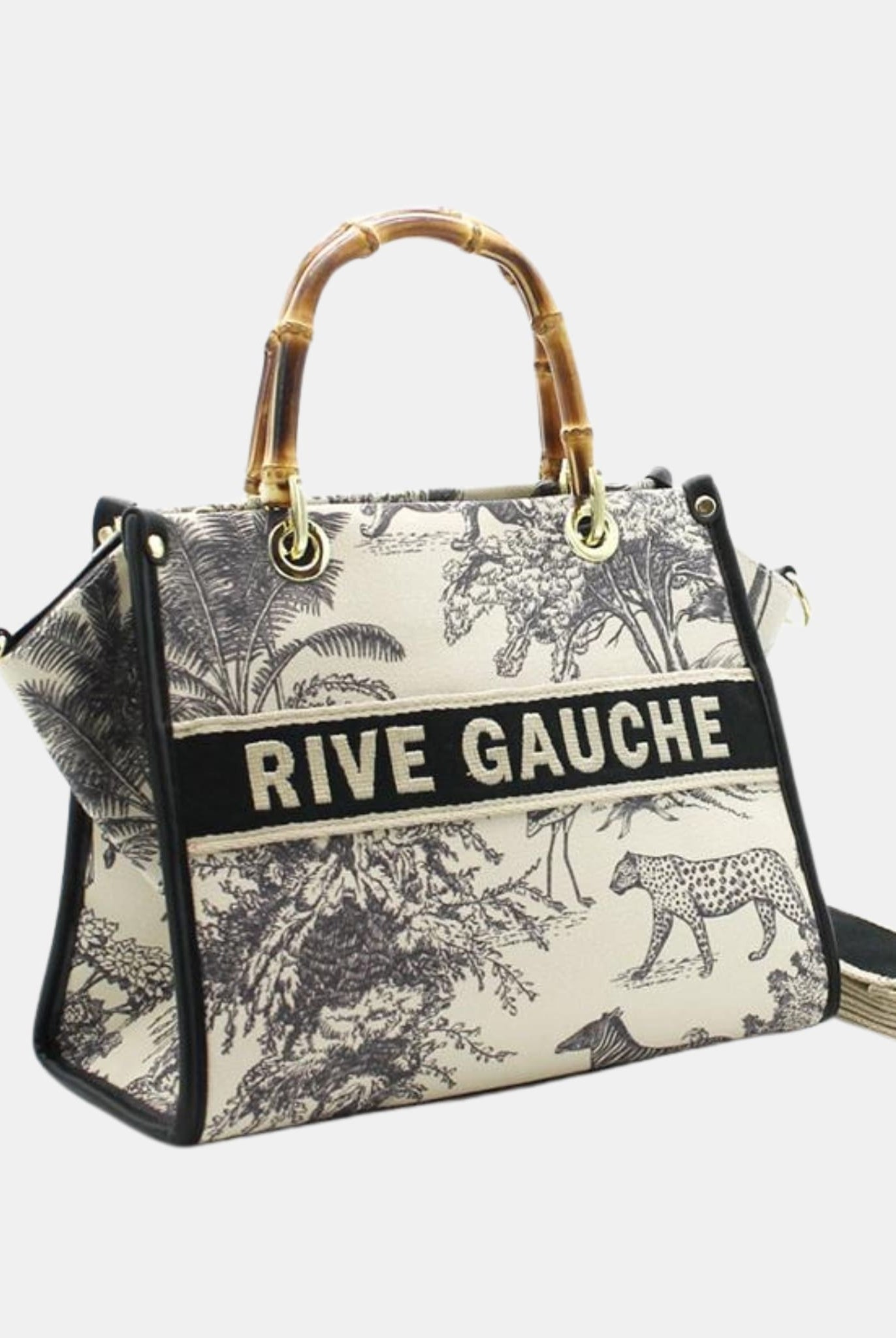 Embroidery Tote Bag In Black