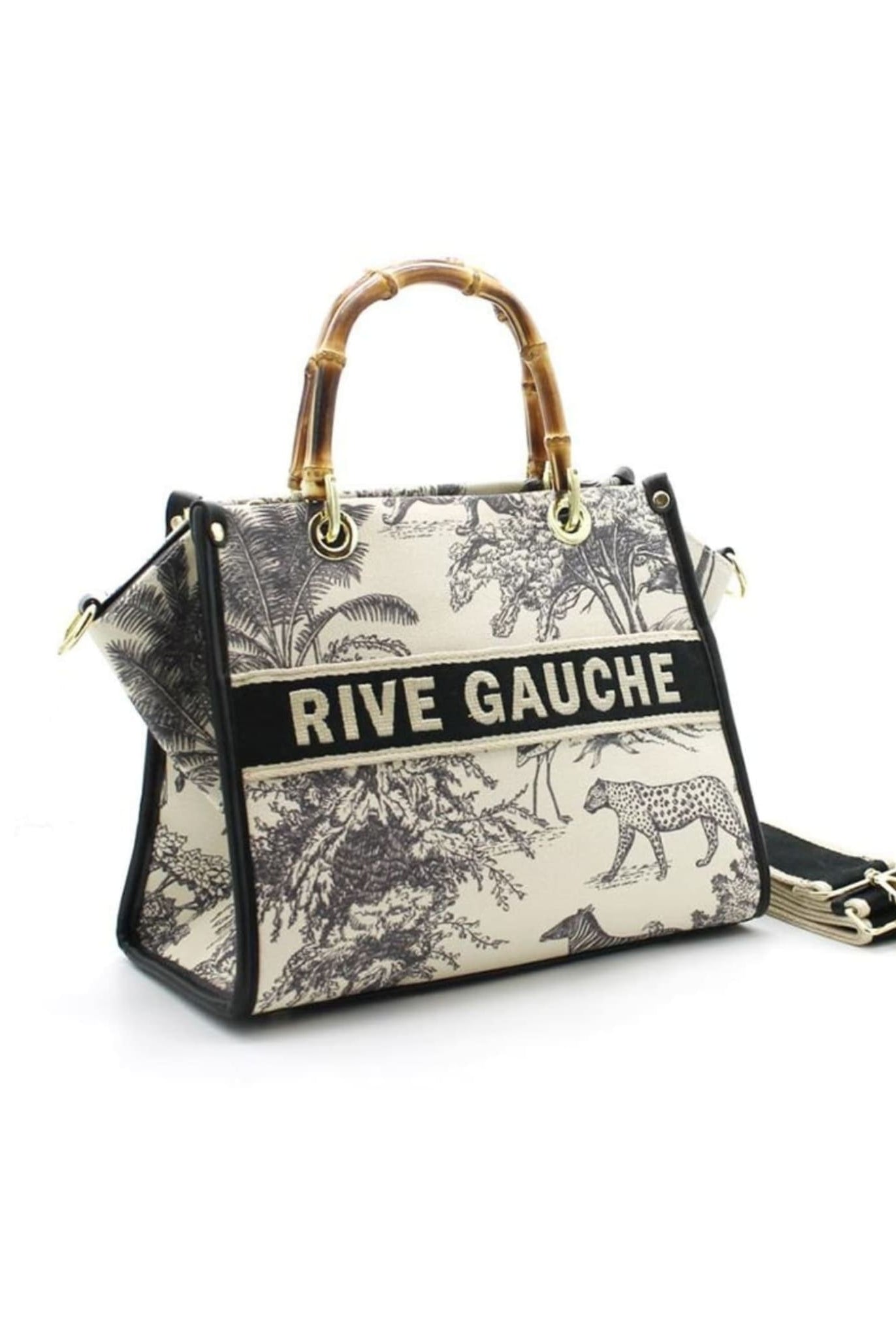 Embroidery Tote Bag In Black