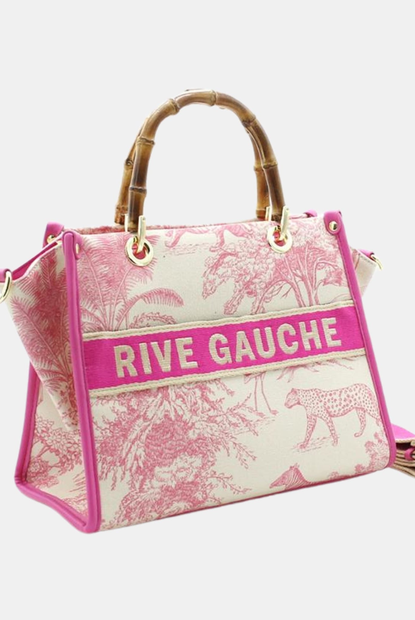 Embroidery Tote Bag In Pink