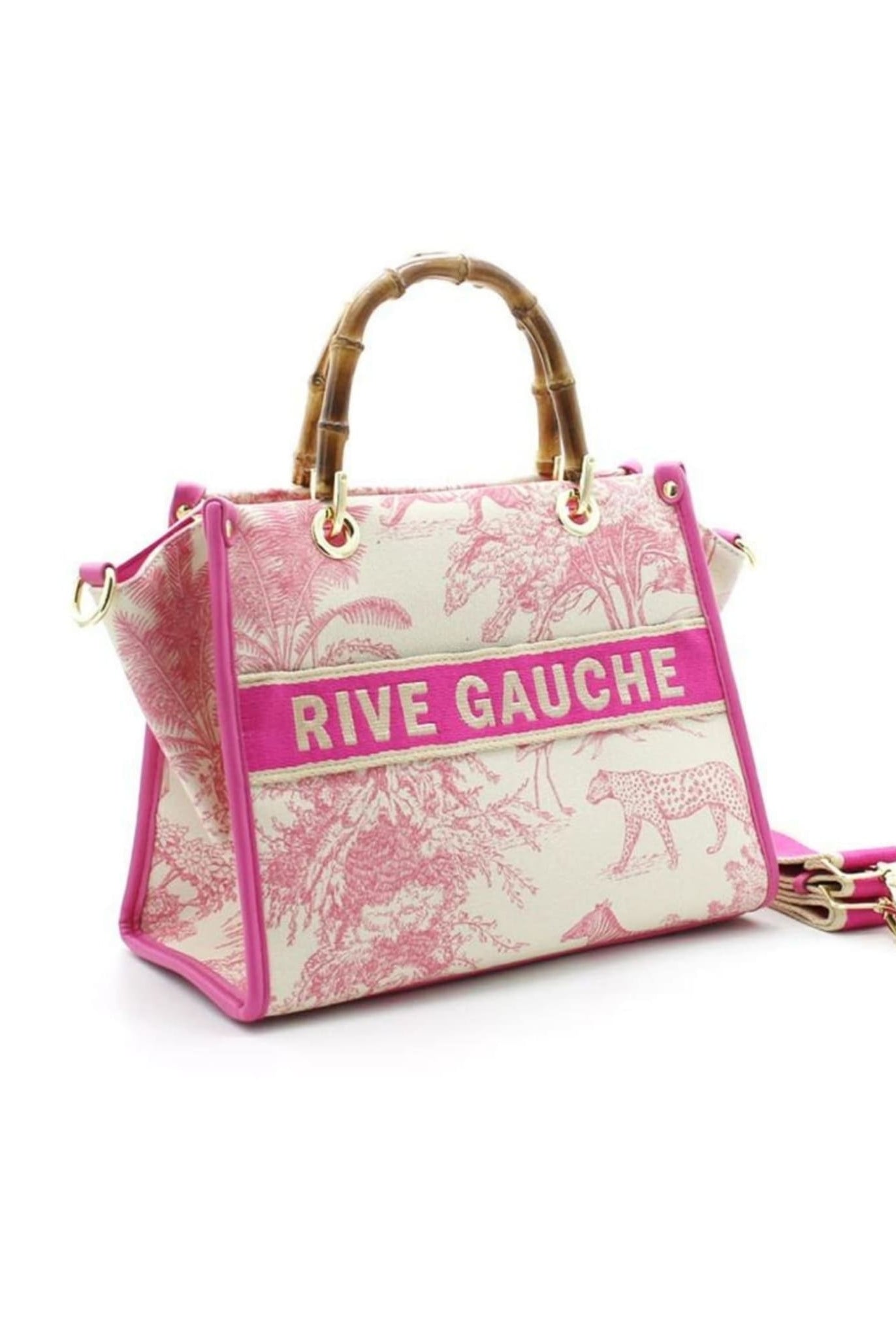 Embroidery Tote Bag In Pink