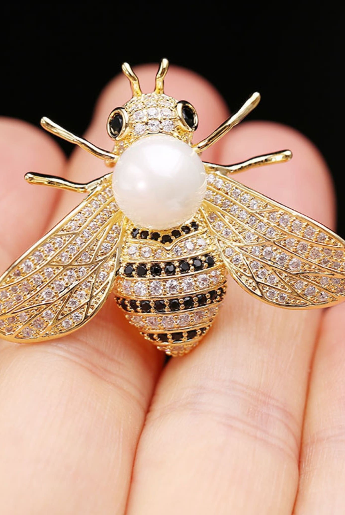 Gold Plated Bee Brooch