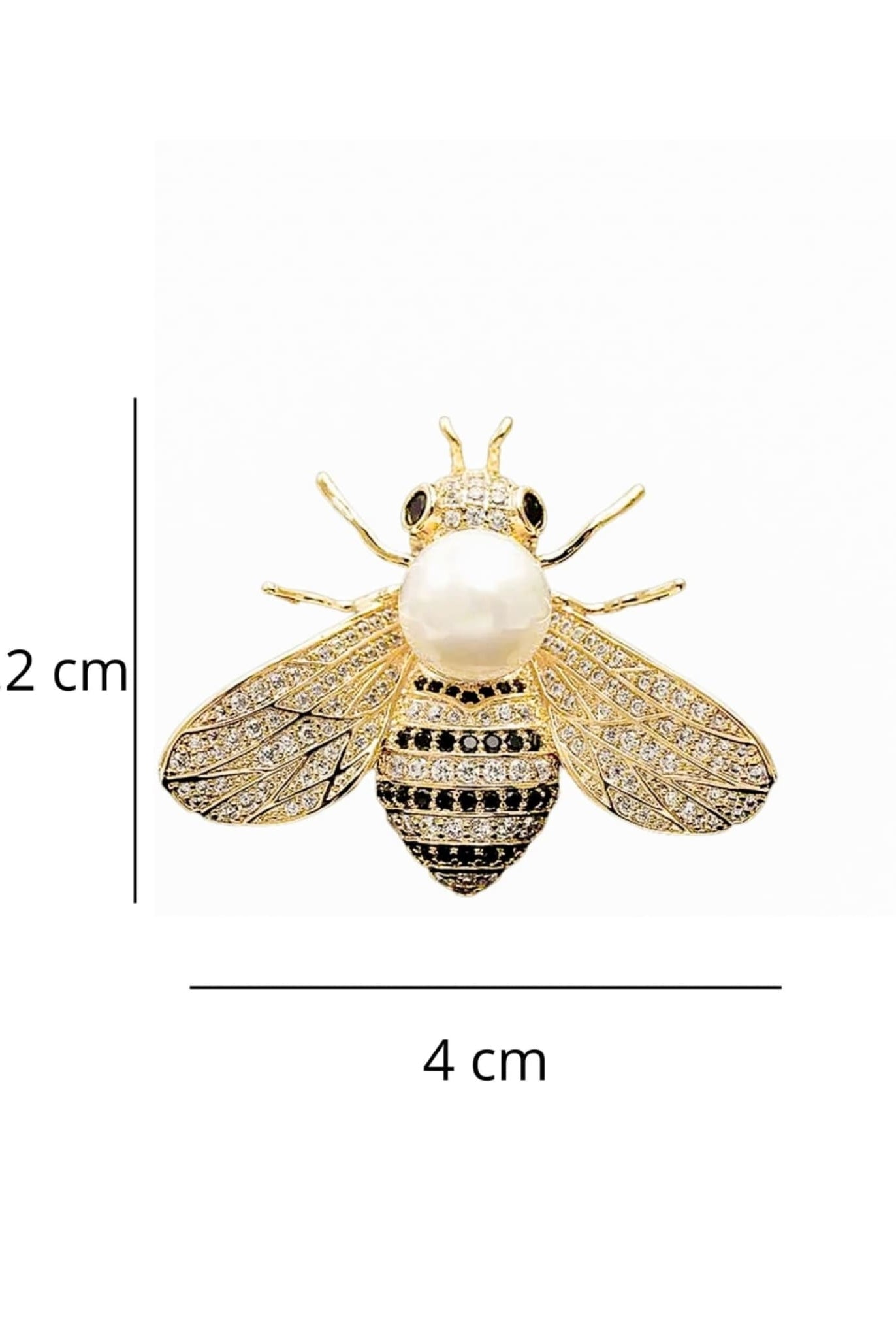 Gold Plated Bee Brooch Size