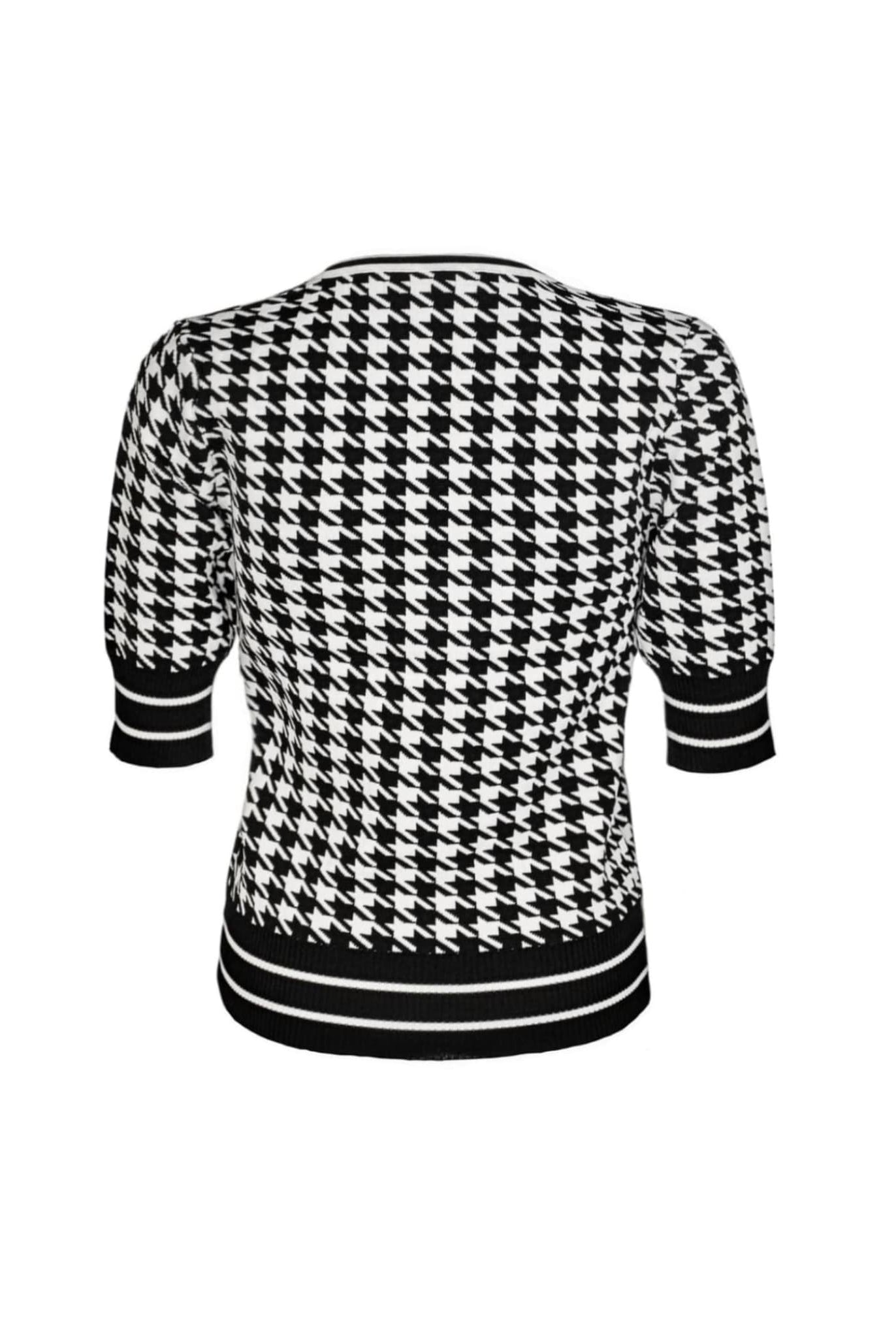 Houndstooth Knit Top