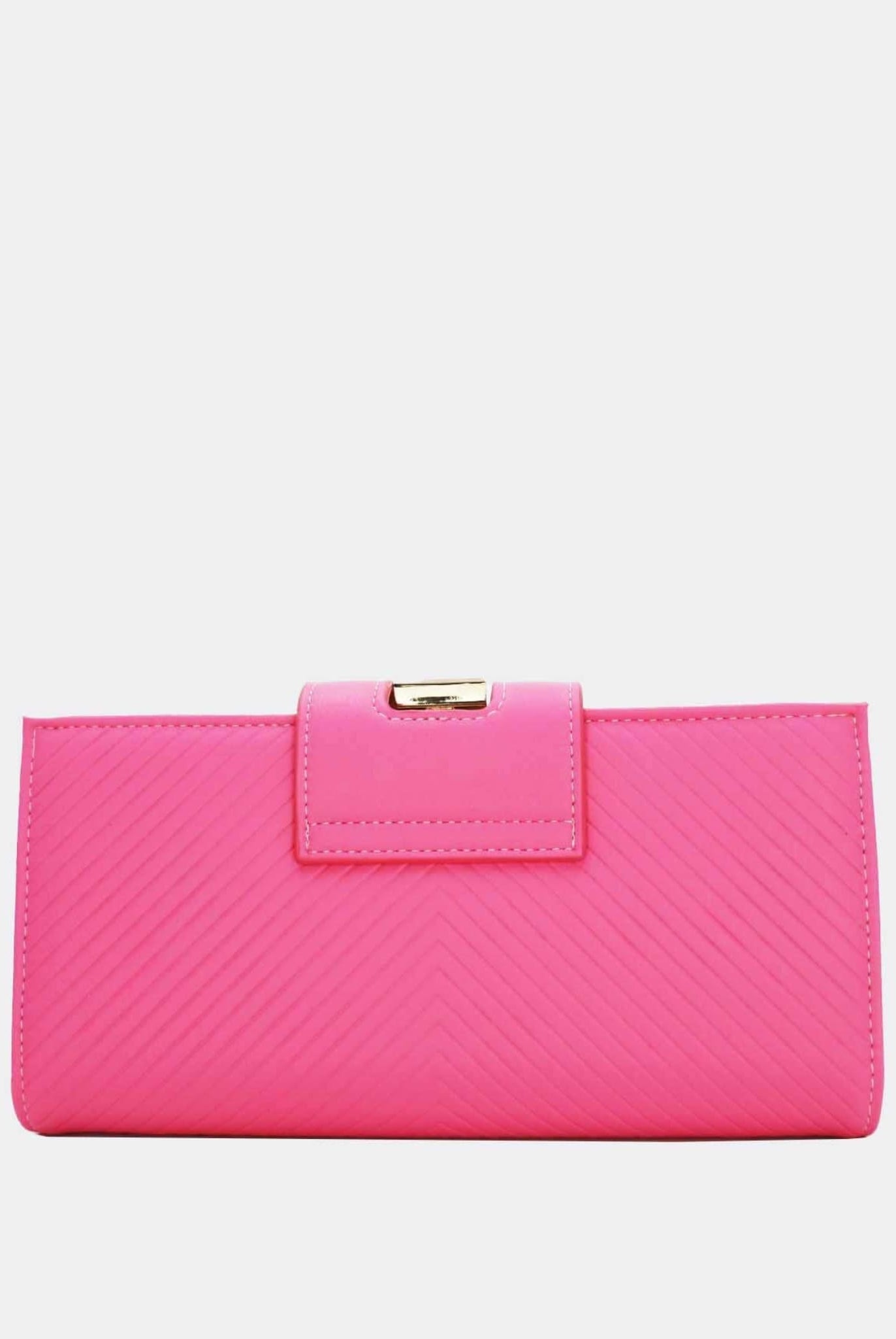 Large Wallet With Gold Details Pink