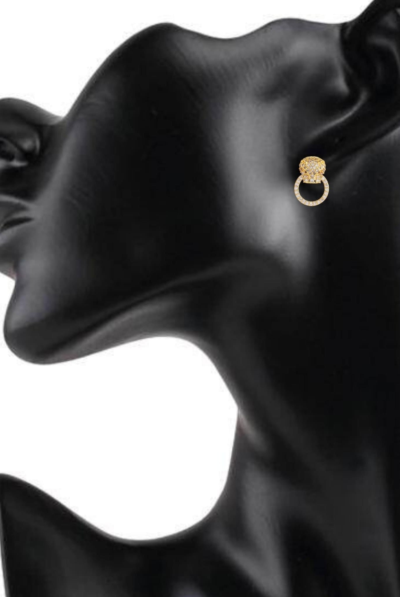 Leopard Head Stud Earrings