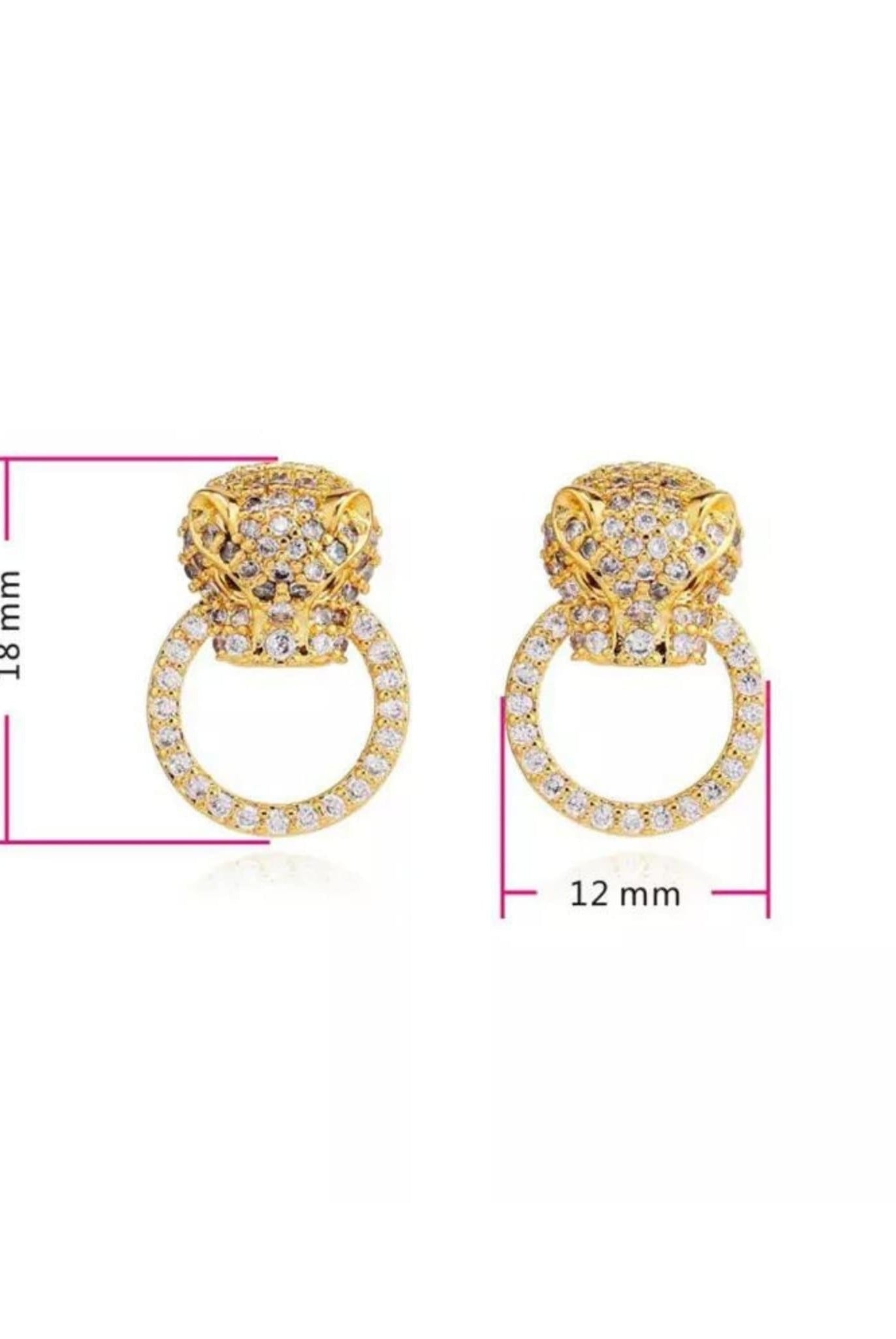 Leopard Head Stud Earrings