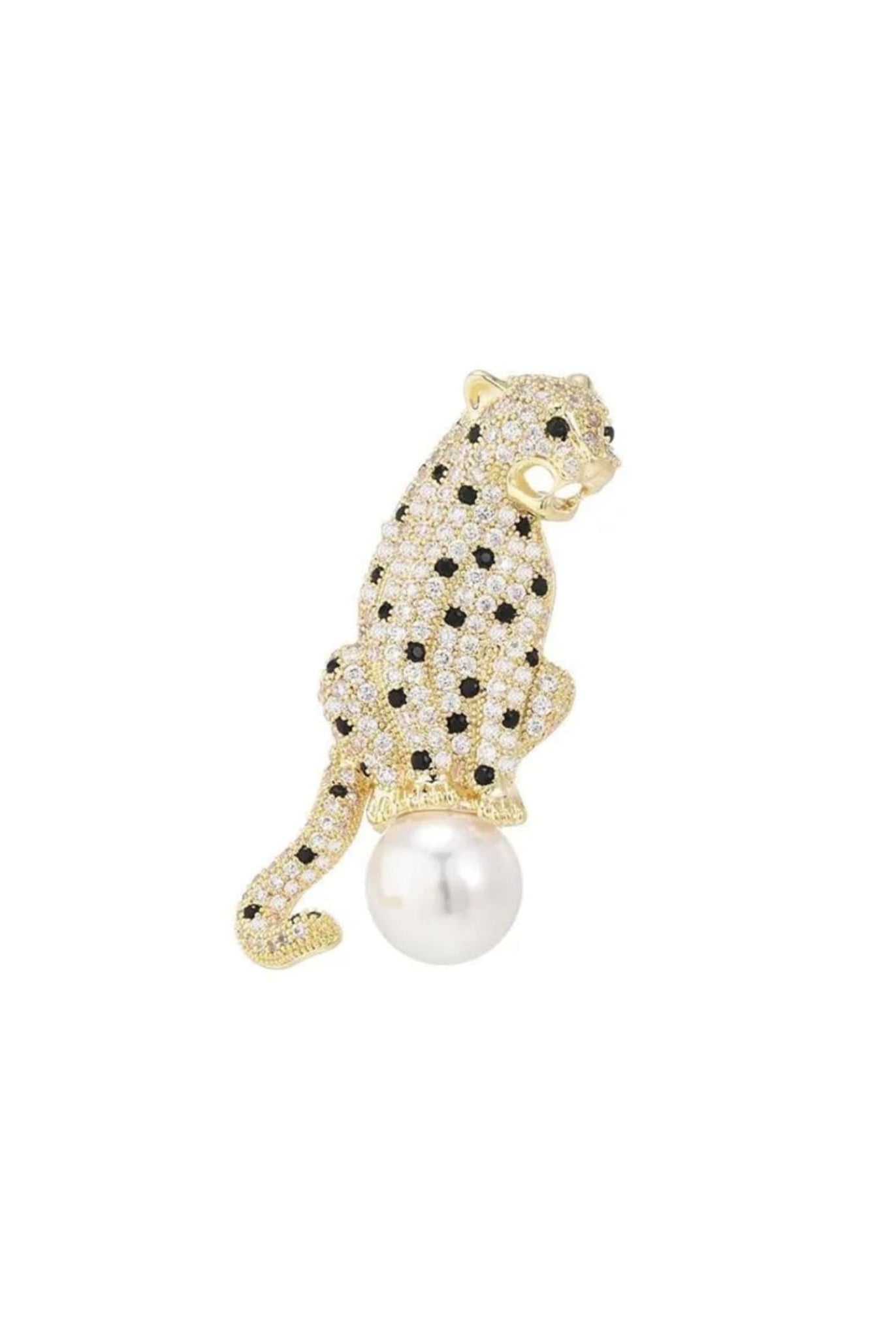 Leopard Pearl Brooch