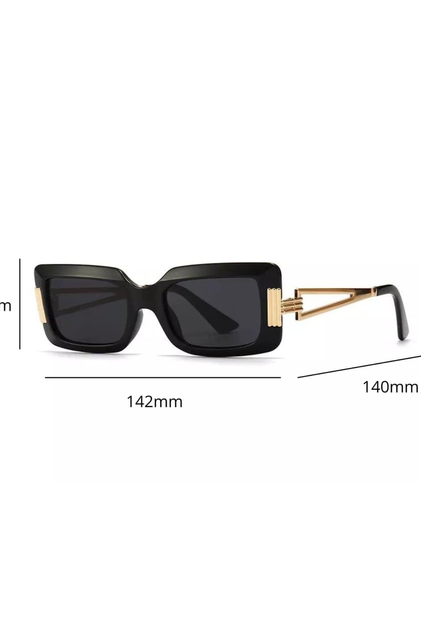 Narrow Frame Rectangular Sunglasses Size