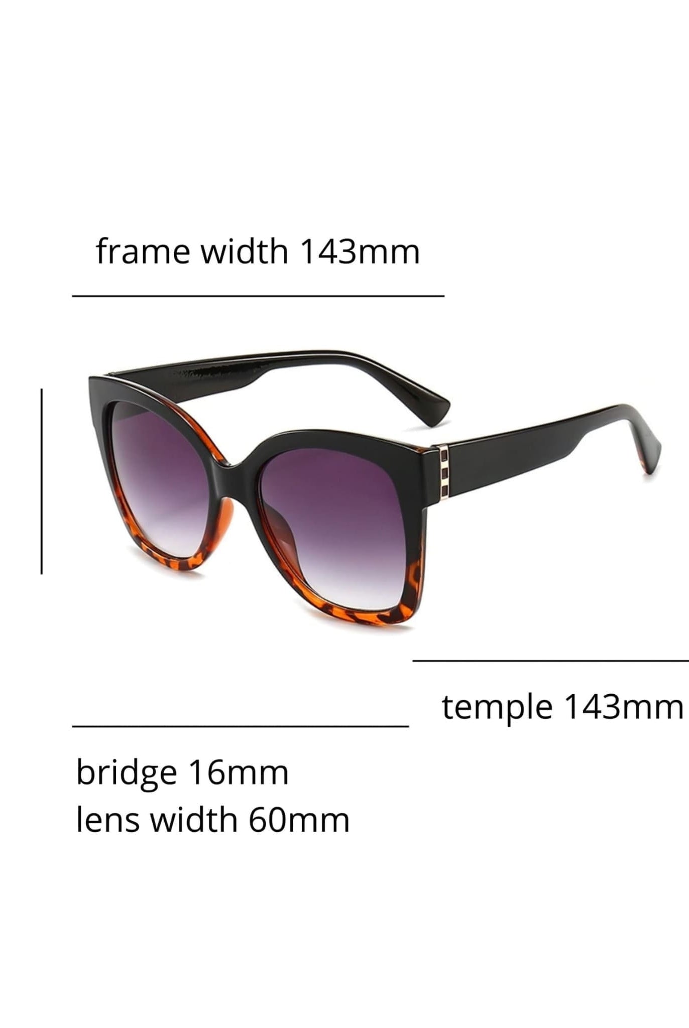 Oversized Sunglasses In Black Size