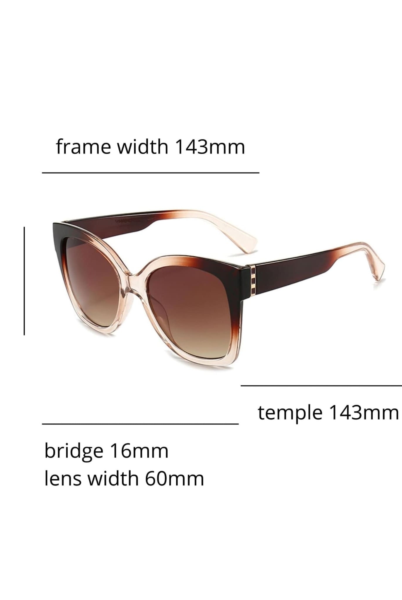 Oversized Sunglasses In Brown Size