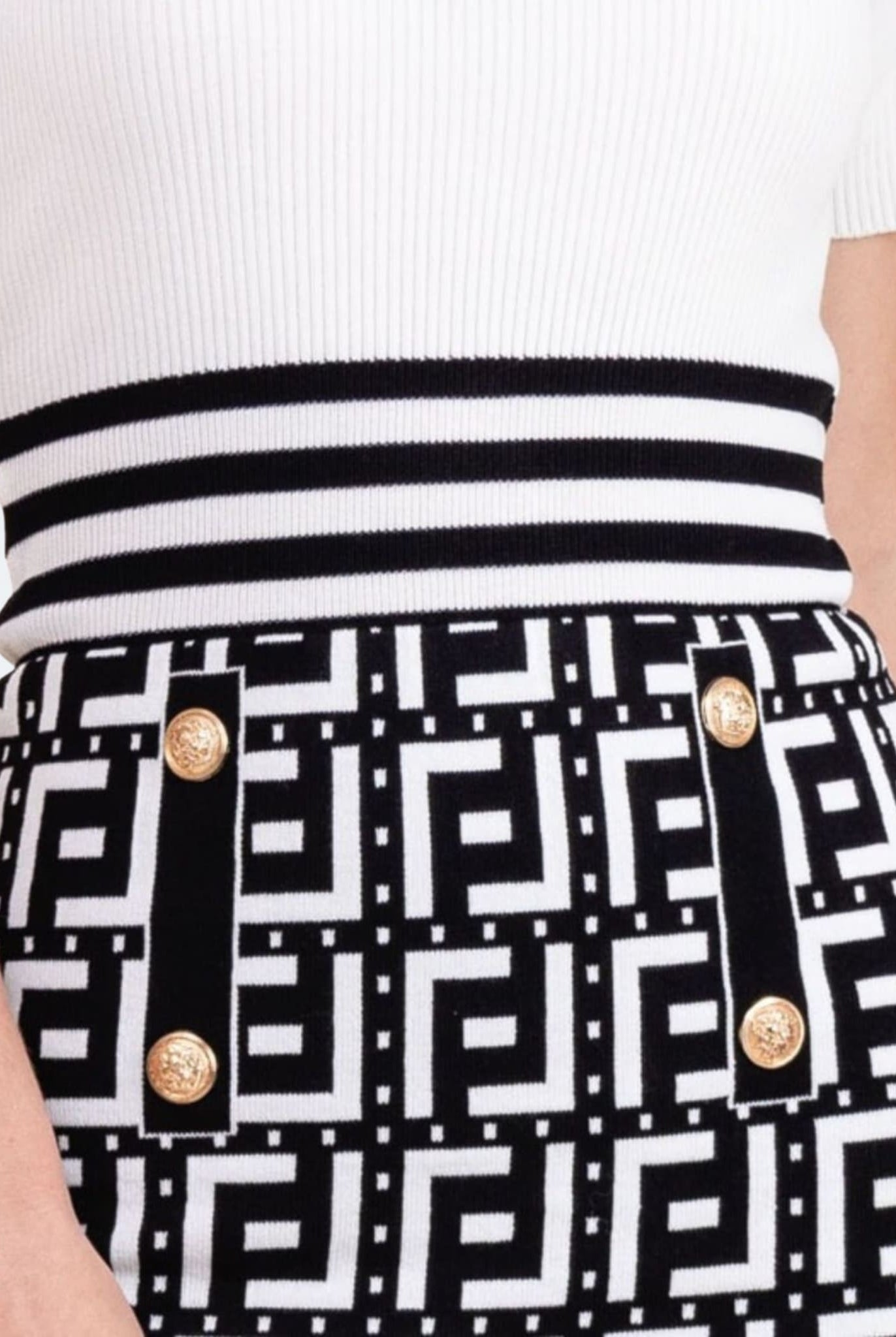 Printed Mini Dress White