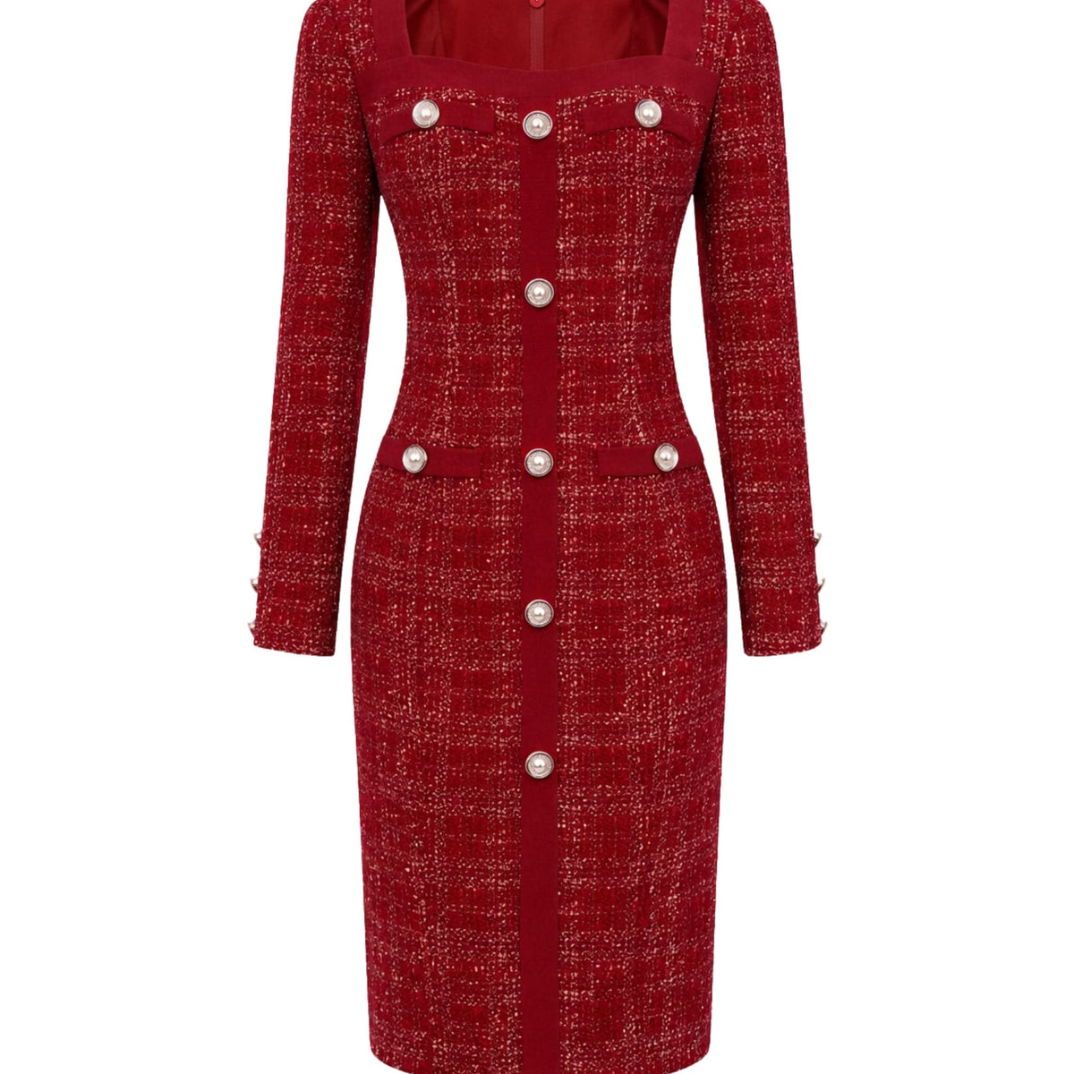Red Tweed Dress | Coventina Collection Red Tweed Dress | Coventina Collection