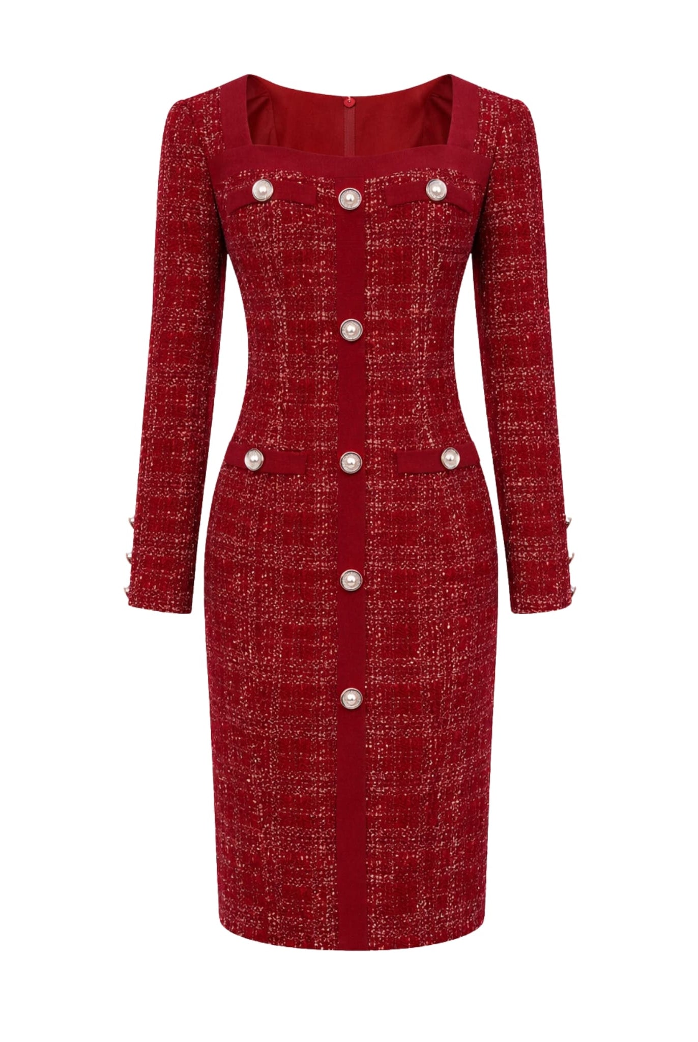 Red Tweed Dress