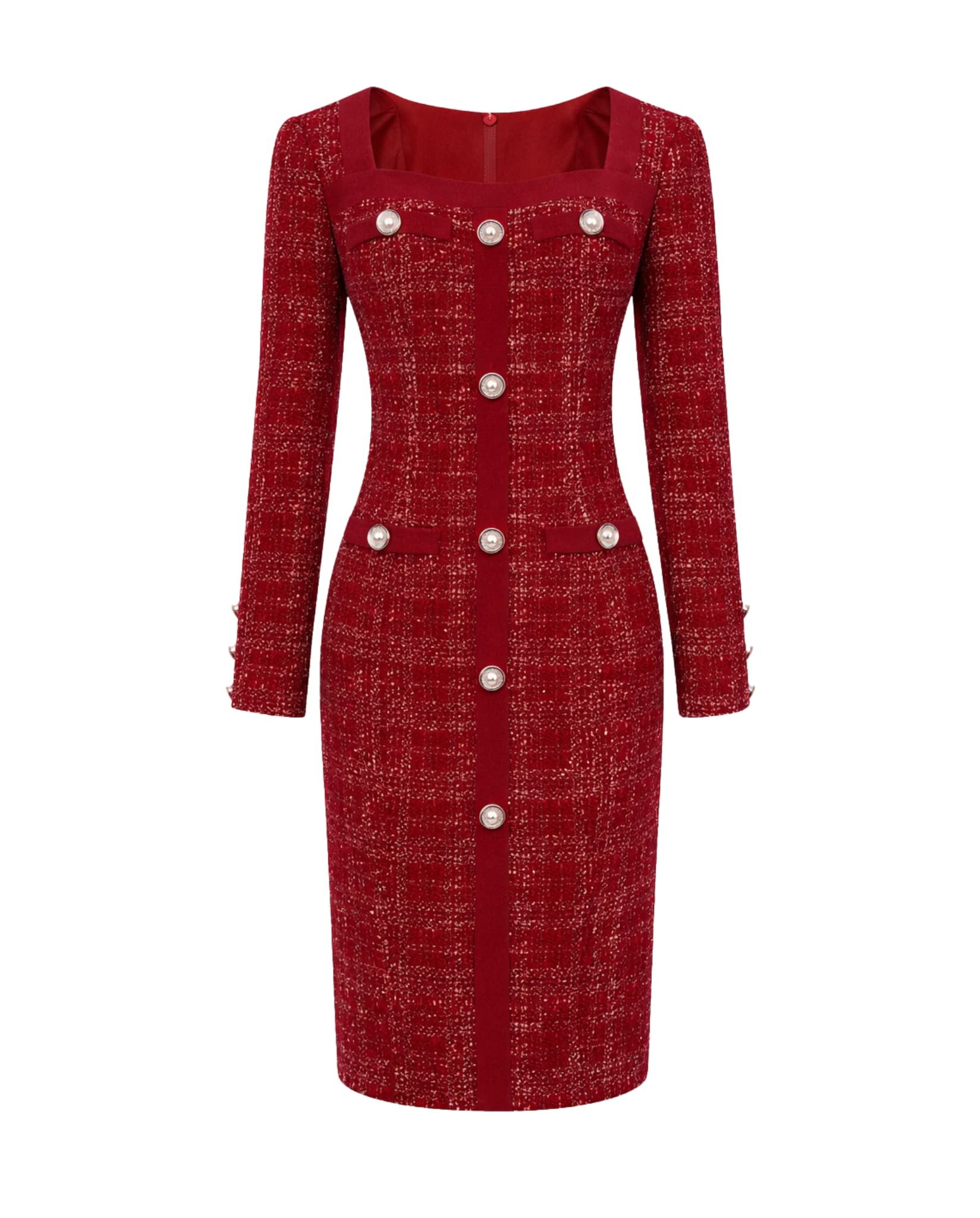 Red Tweed Dress