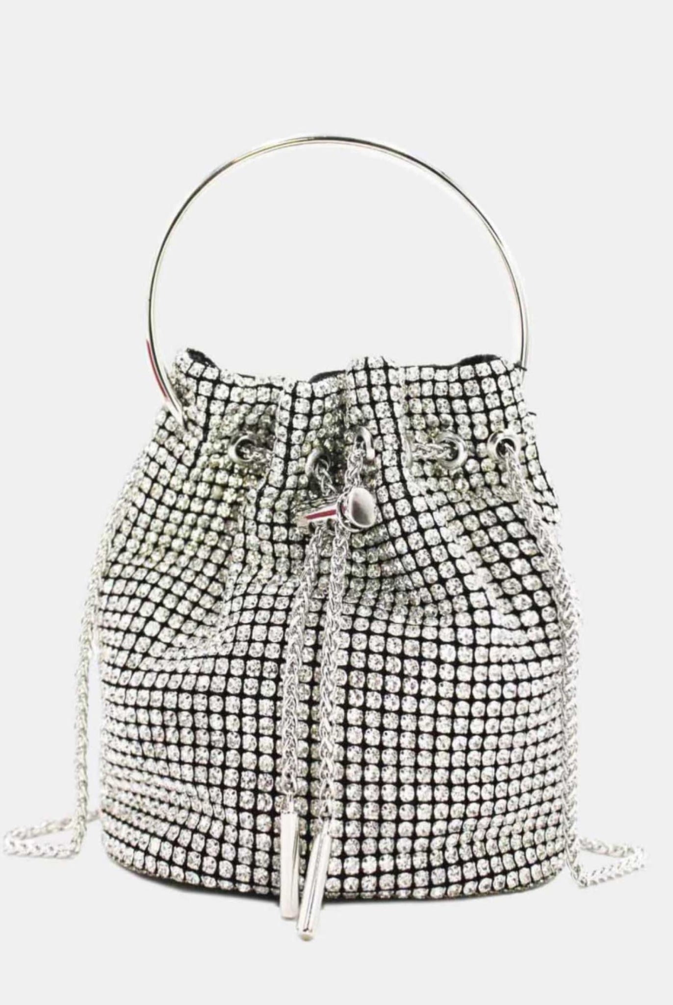Rhinestone-bucket-bag-silver