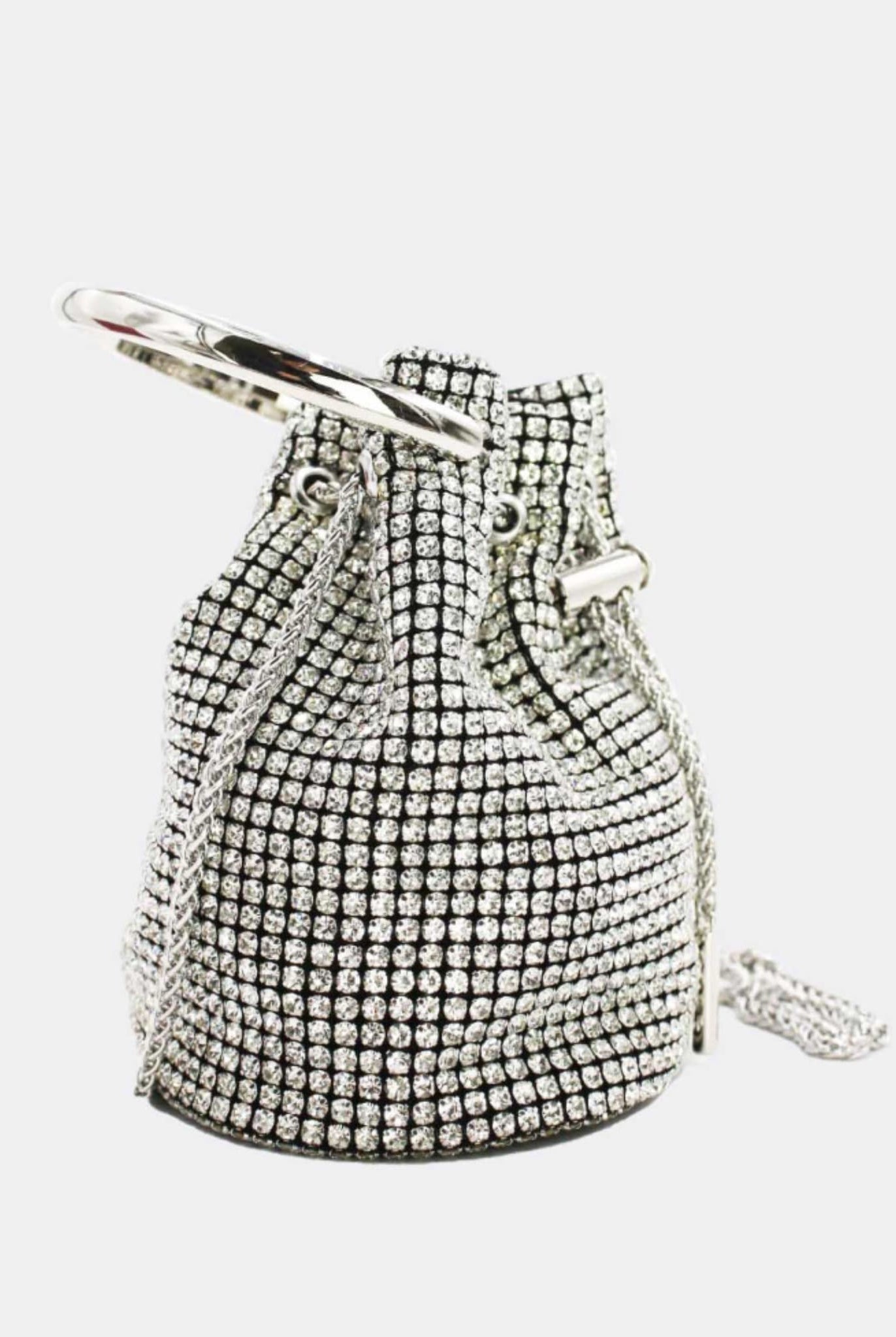 Rhinestone-bucket-bag-silver