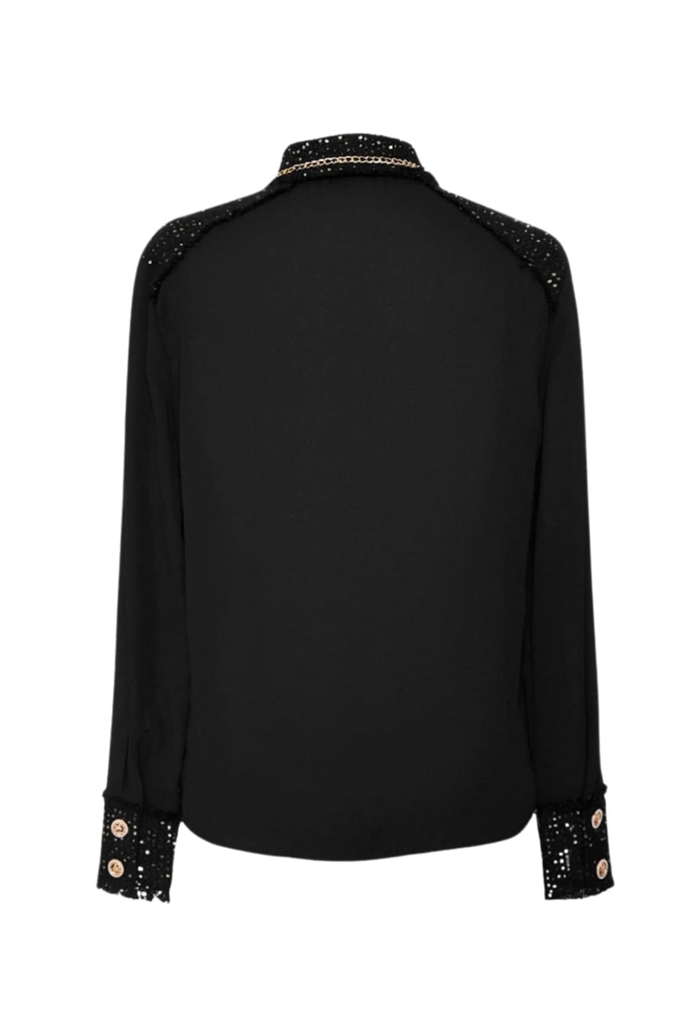 Shirt With Tweed Details