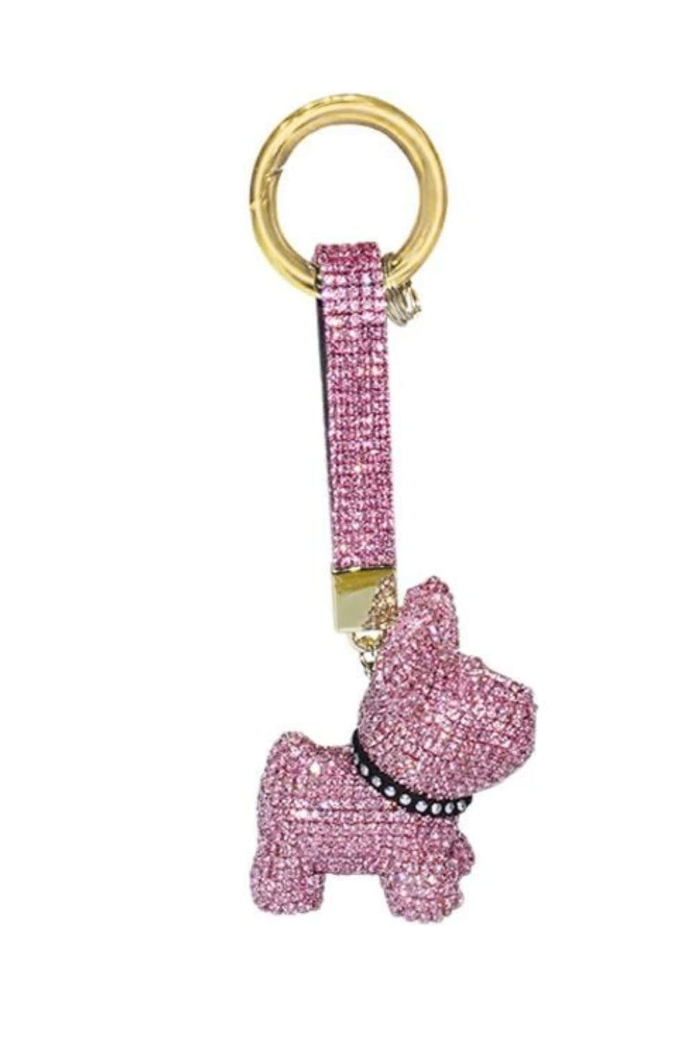 Sparkling Bag Charm Pink
