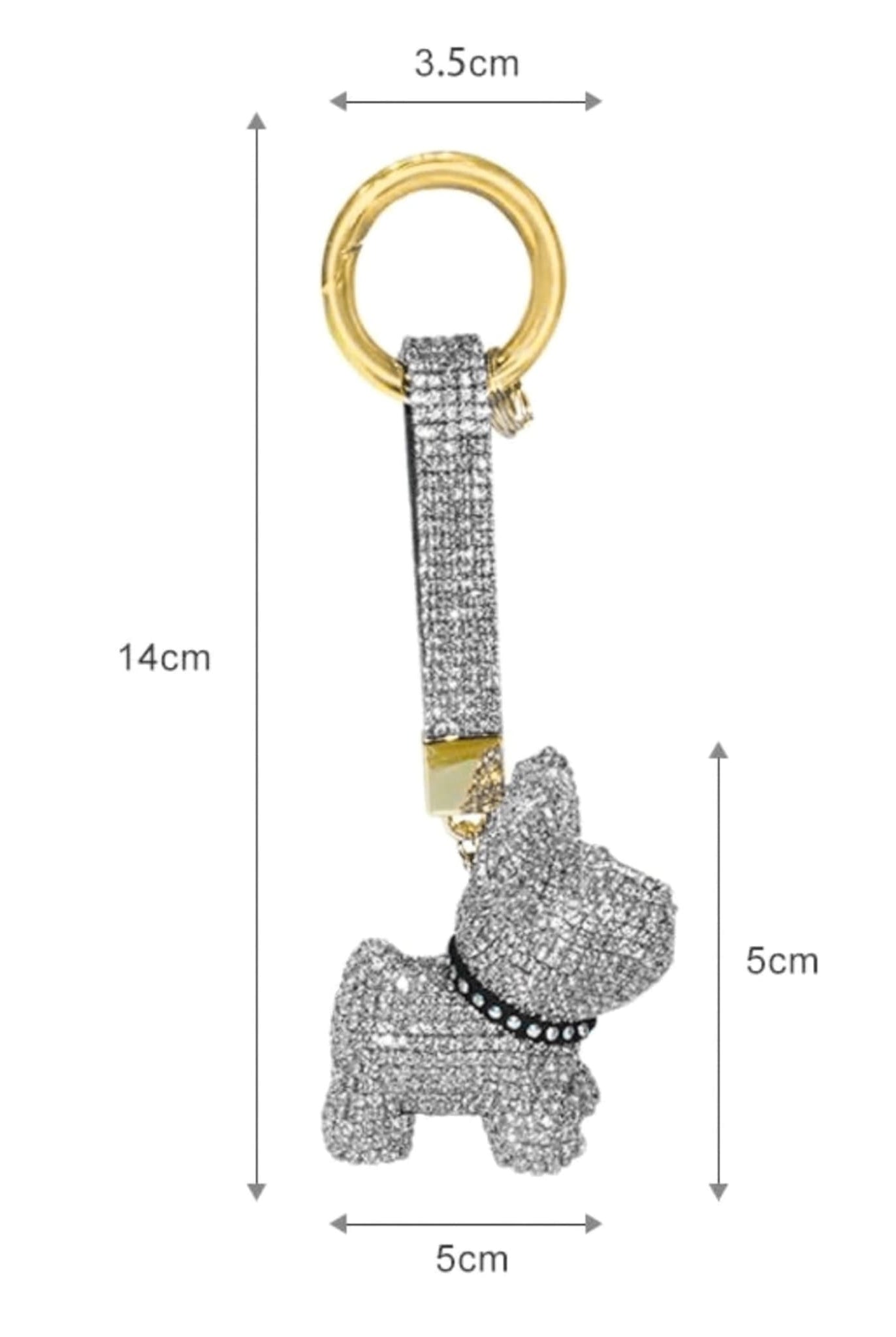 Sparkling Bag Charm White Size