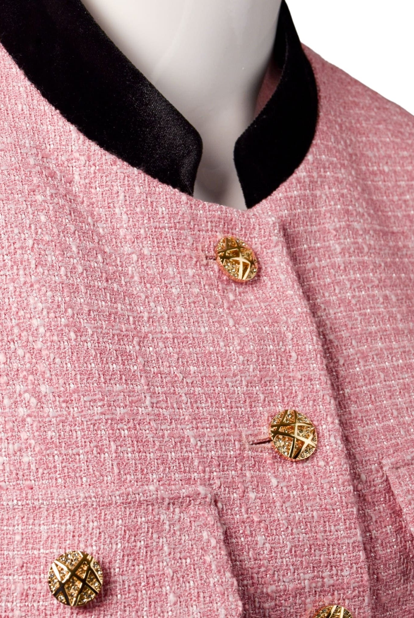 Tweed Jacket With Velvet Collar