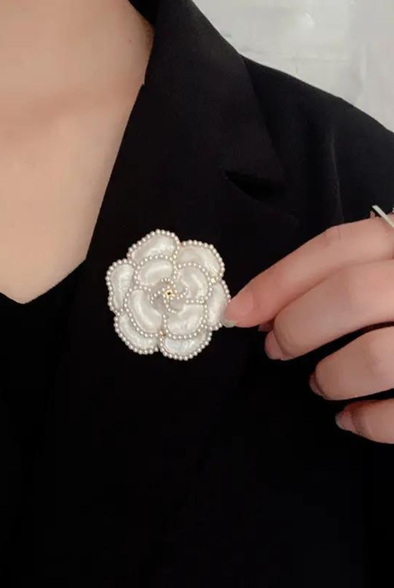 Vintage Style Camellia Brooch