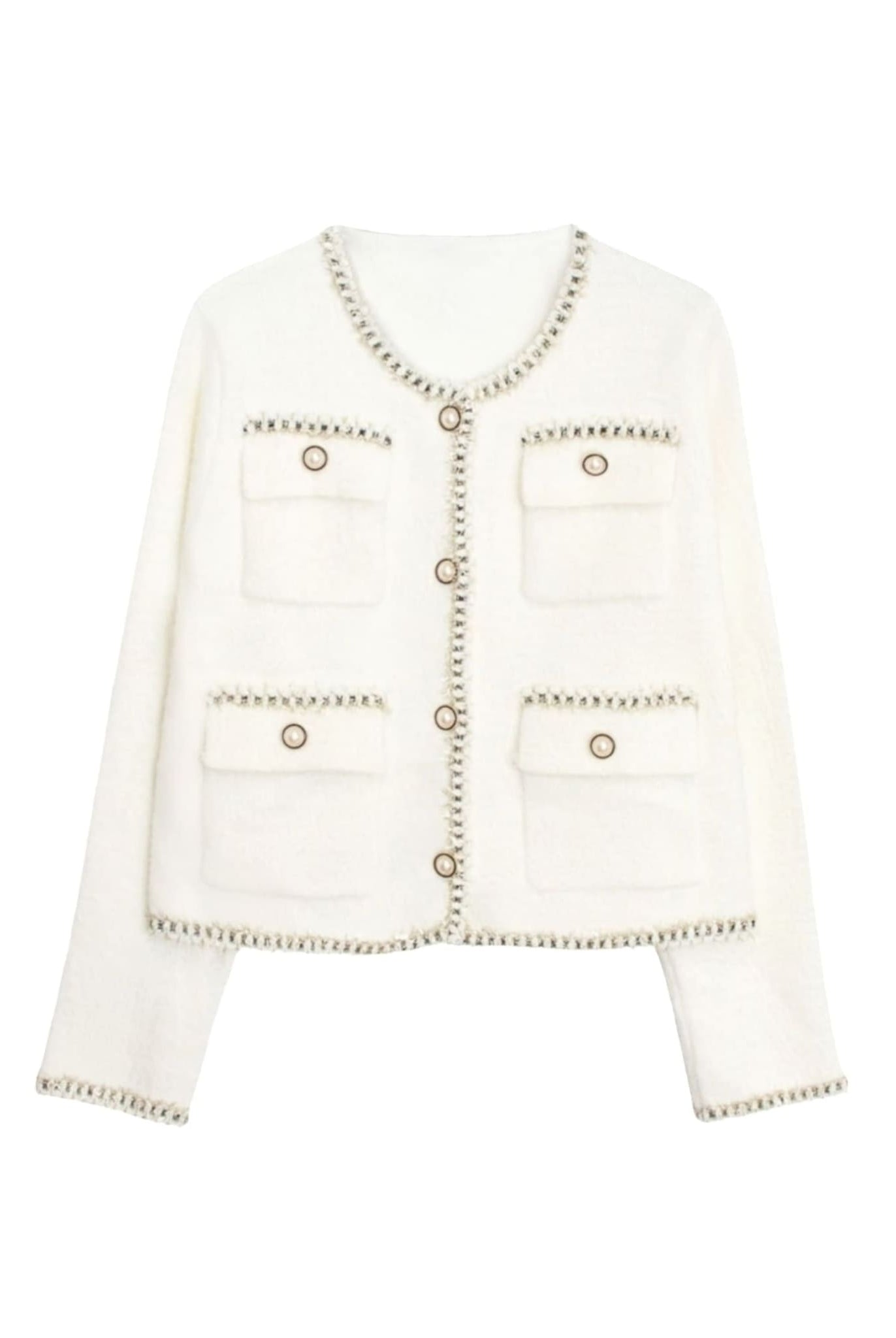White Cardigan Jacket