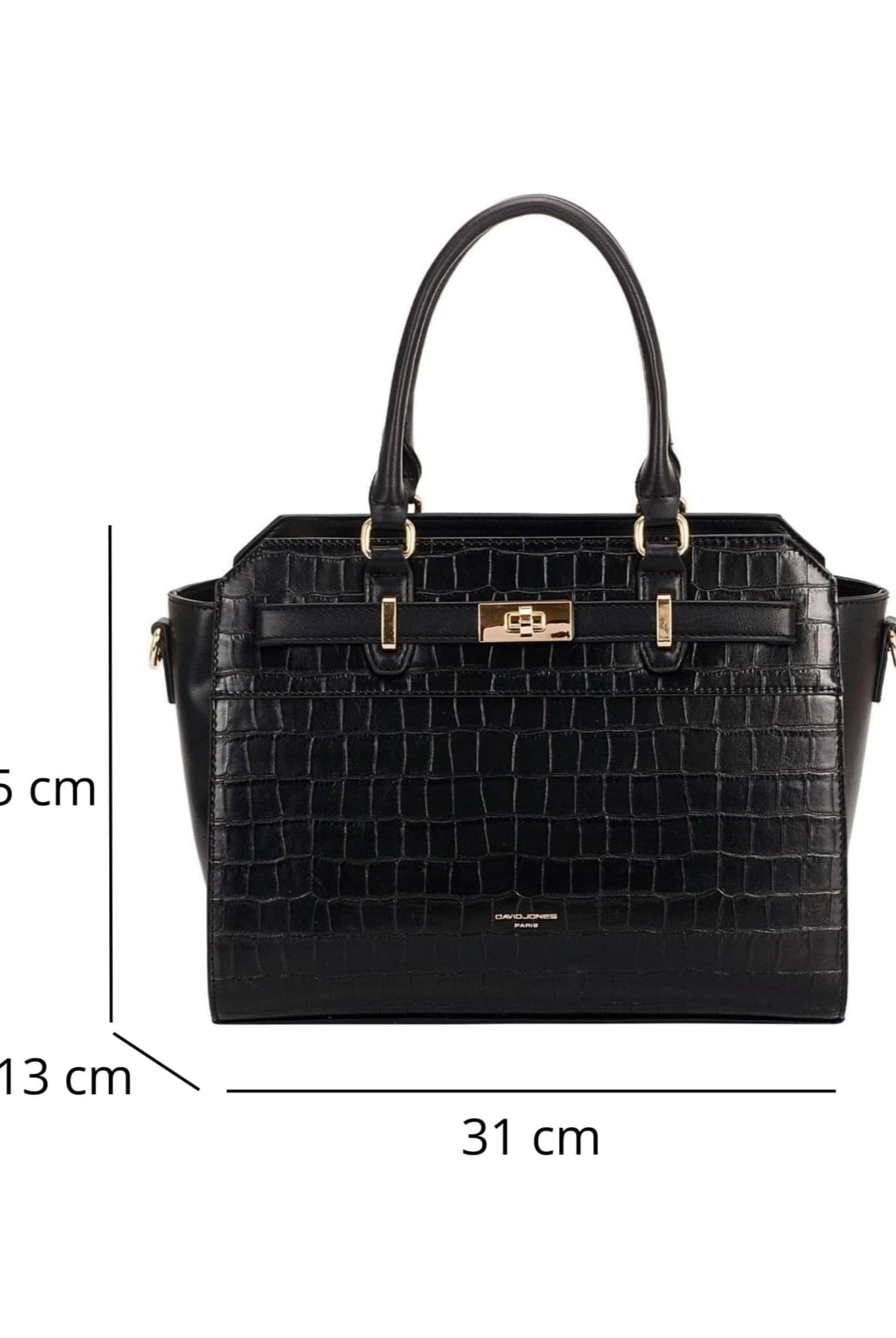Crocodile Embossed PU Leather Tote Bag Size