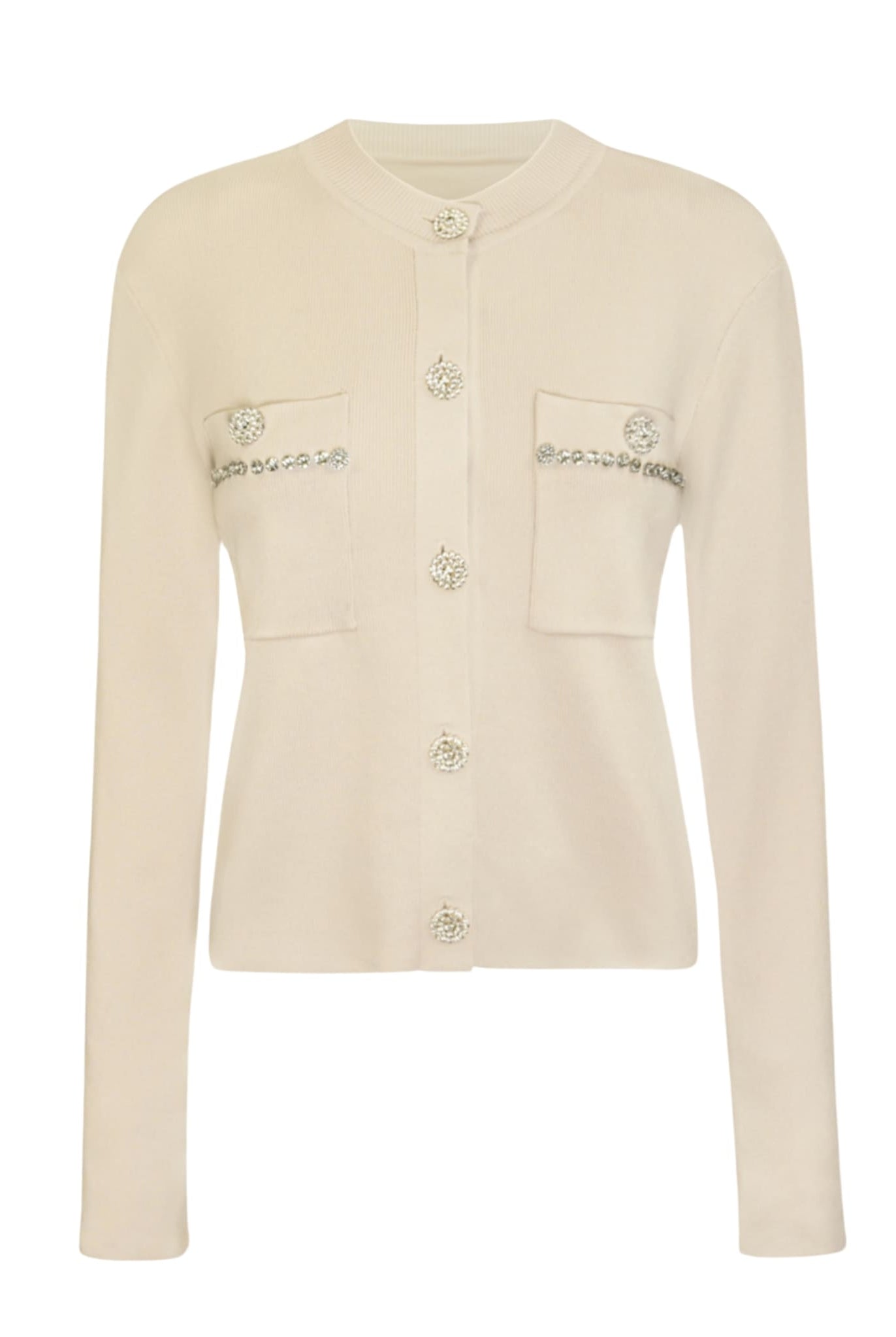 Embellished Skirt Set In Beige