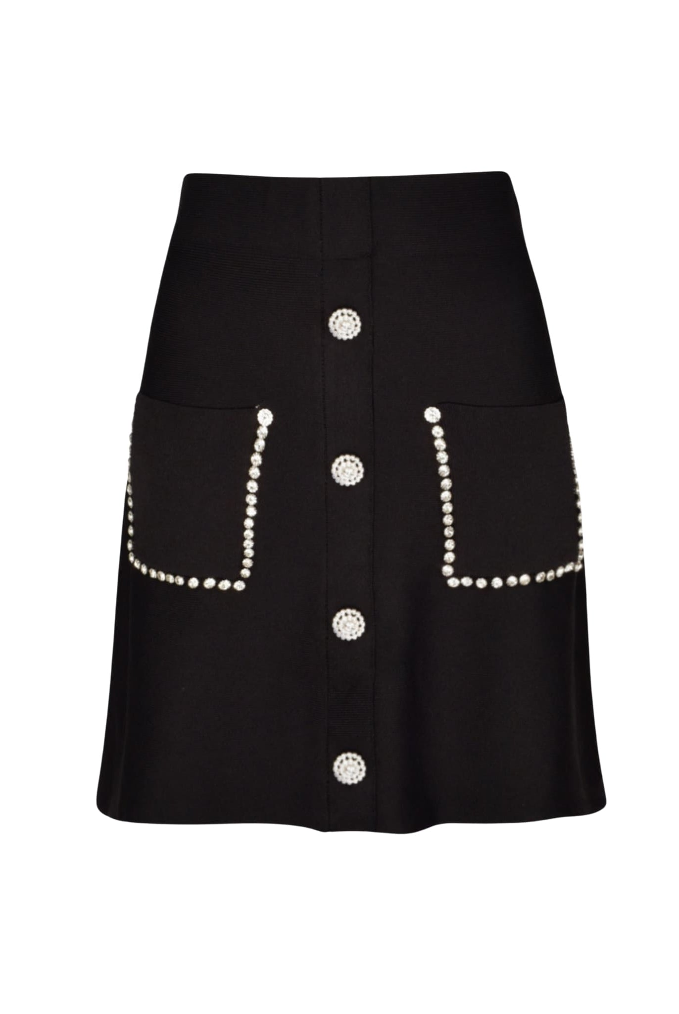 Embellished Skirt Set In Black