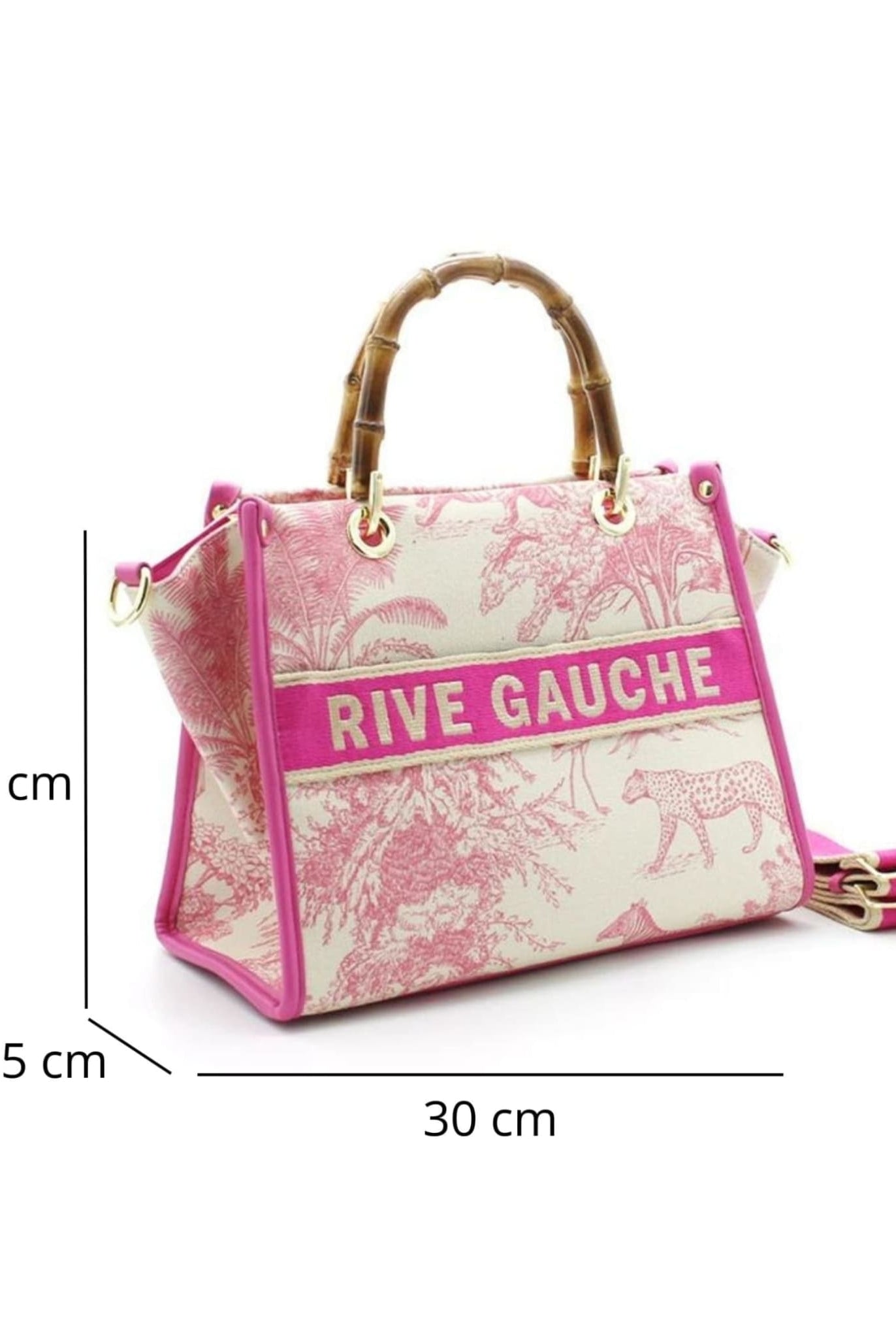 Embroidery Tote Bag In Pink Size