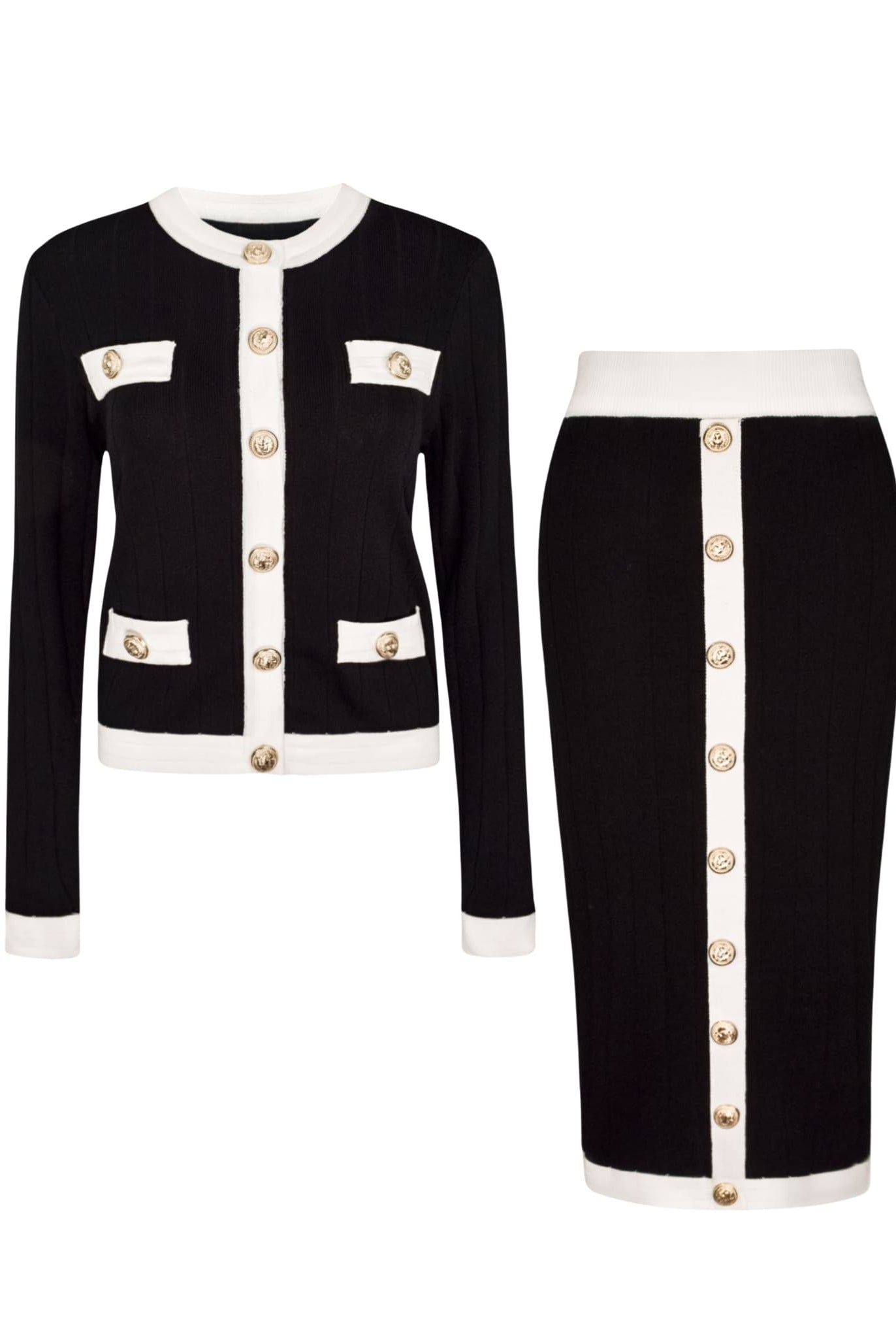 Two-piece Skirt Set In Black