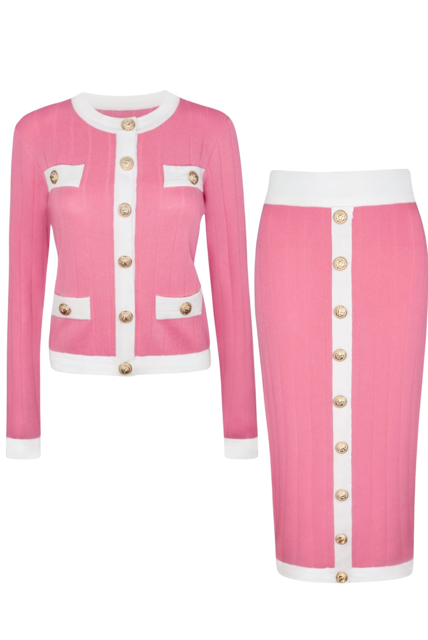 Two-piece Skirt Set In Pink