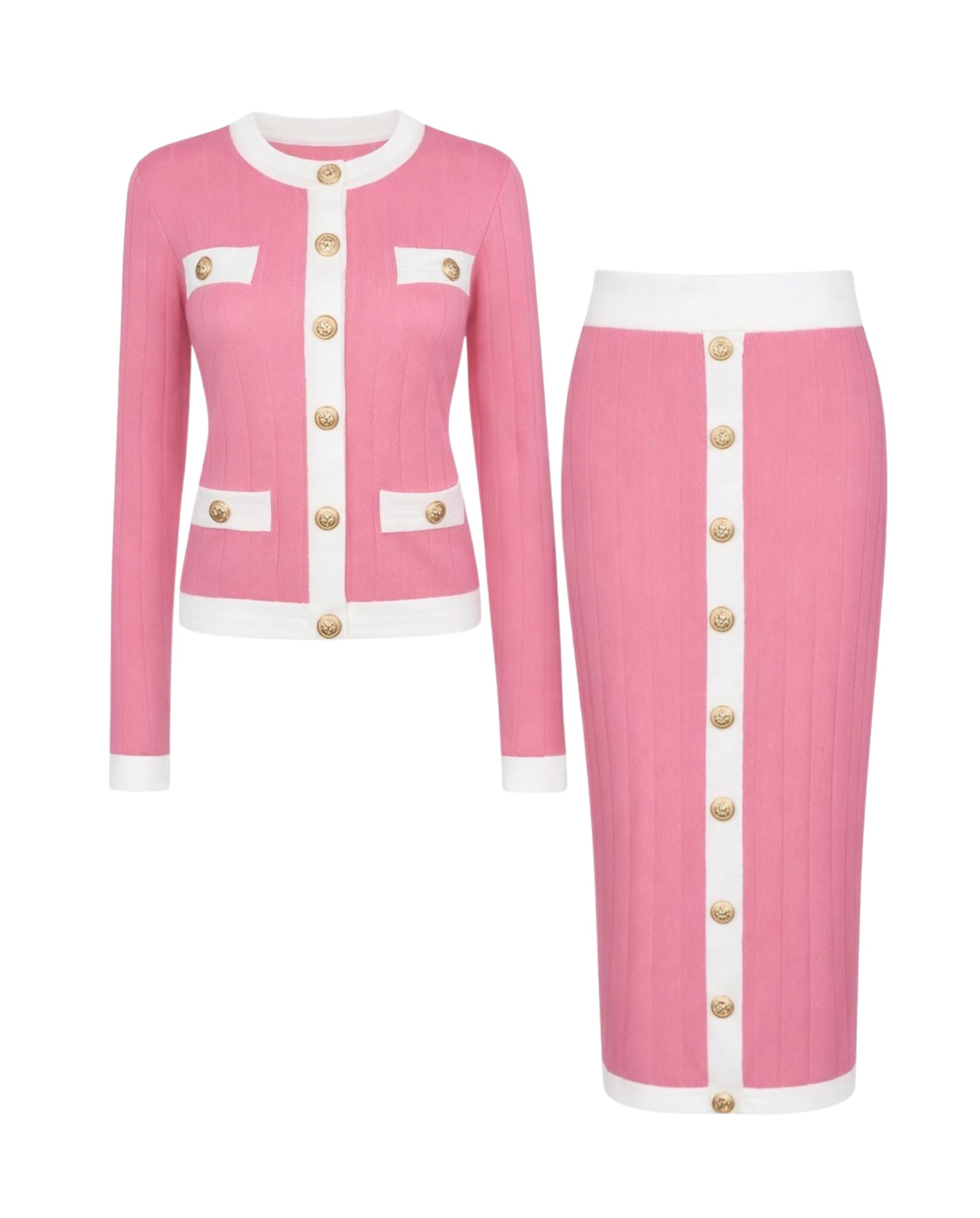 Two-piece Skirt Set In Pink