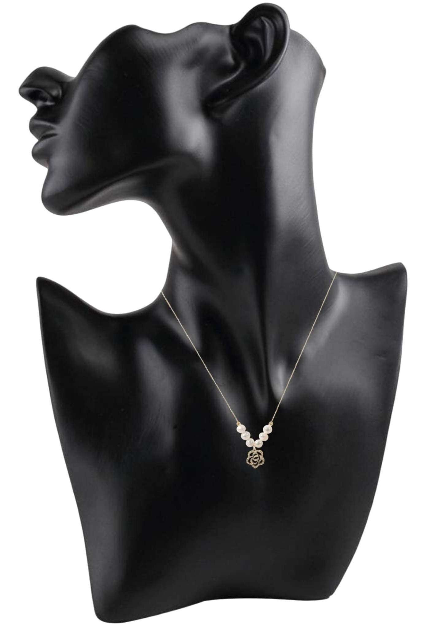 Camellia Flower Pendant Necklace