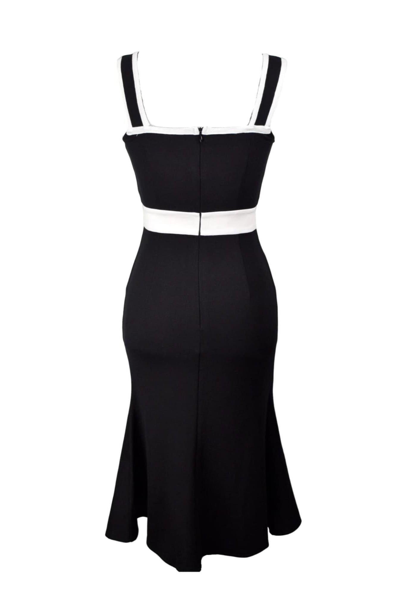 Classic Summer Dress With White Trim