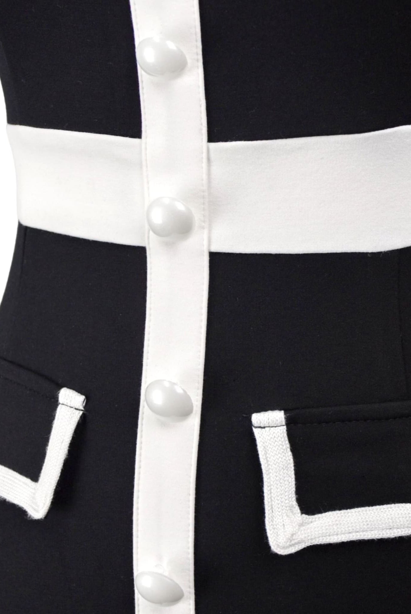 Classic Summer Dress With White Trim