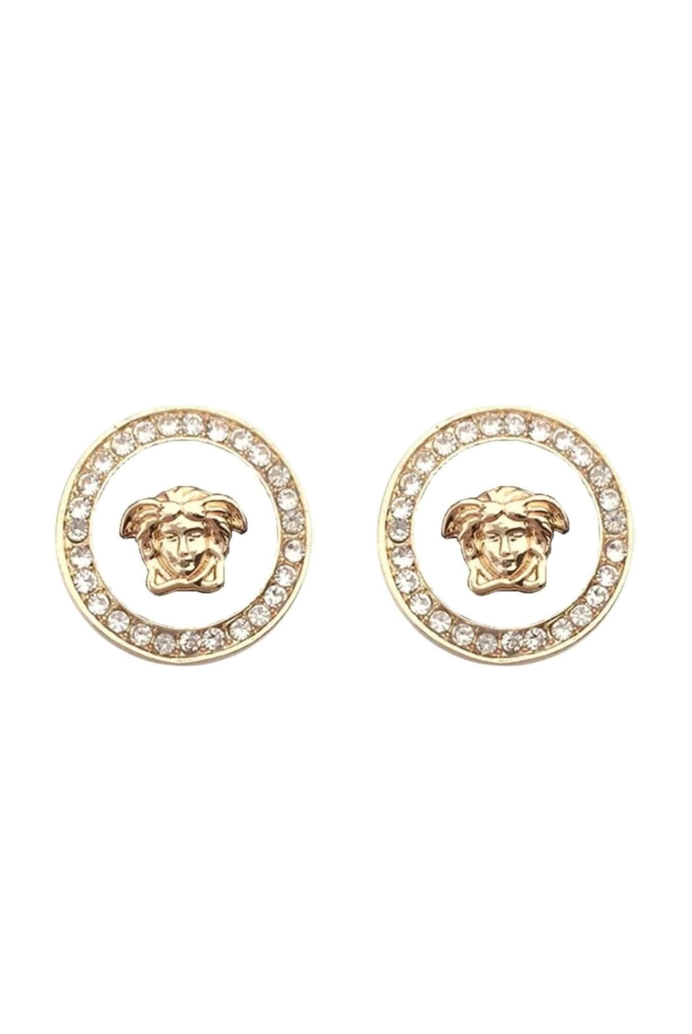 Coin Shaped Earrings White