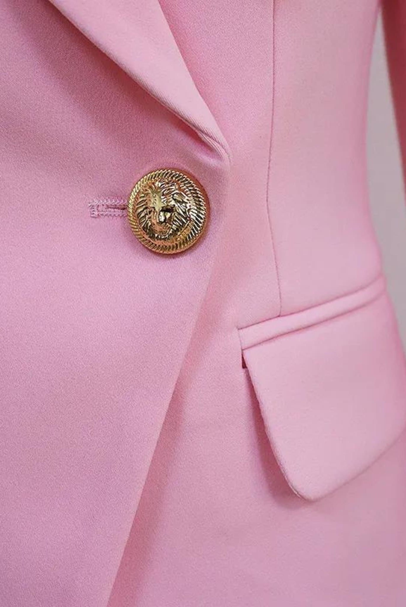 Double Breasted Pink Blazer