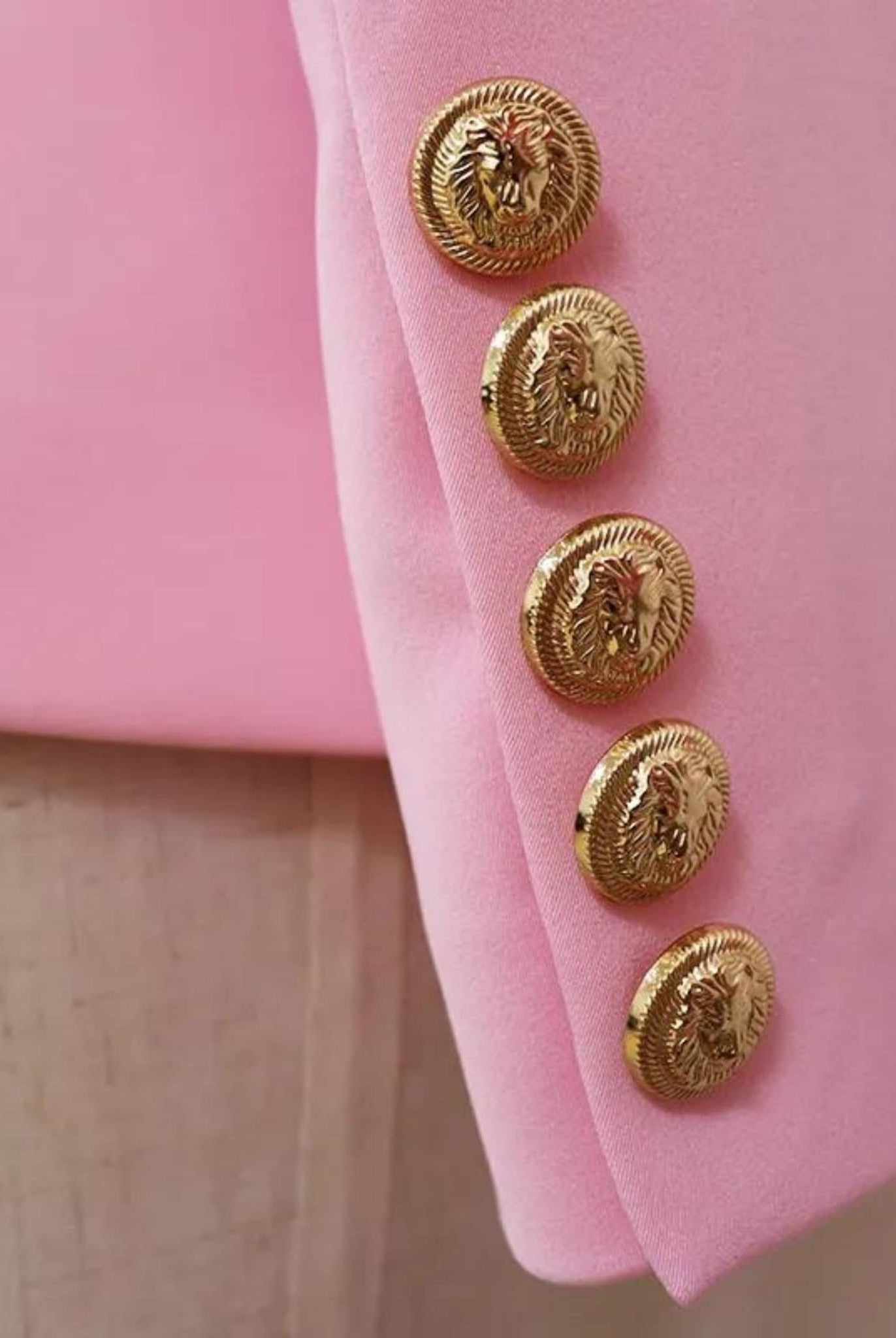 Double Breasted Pink Blazer