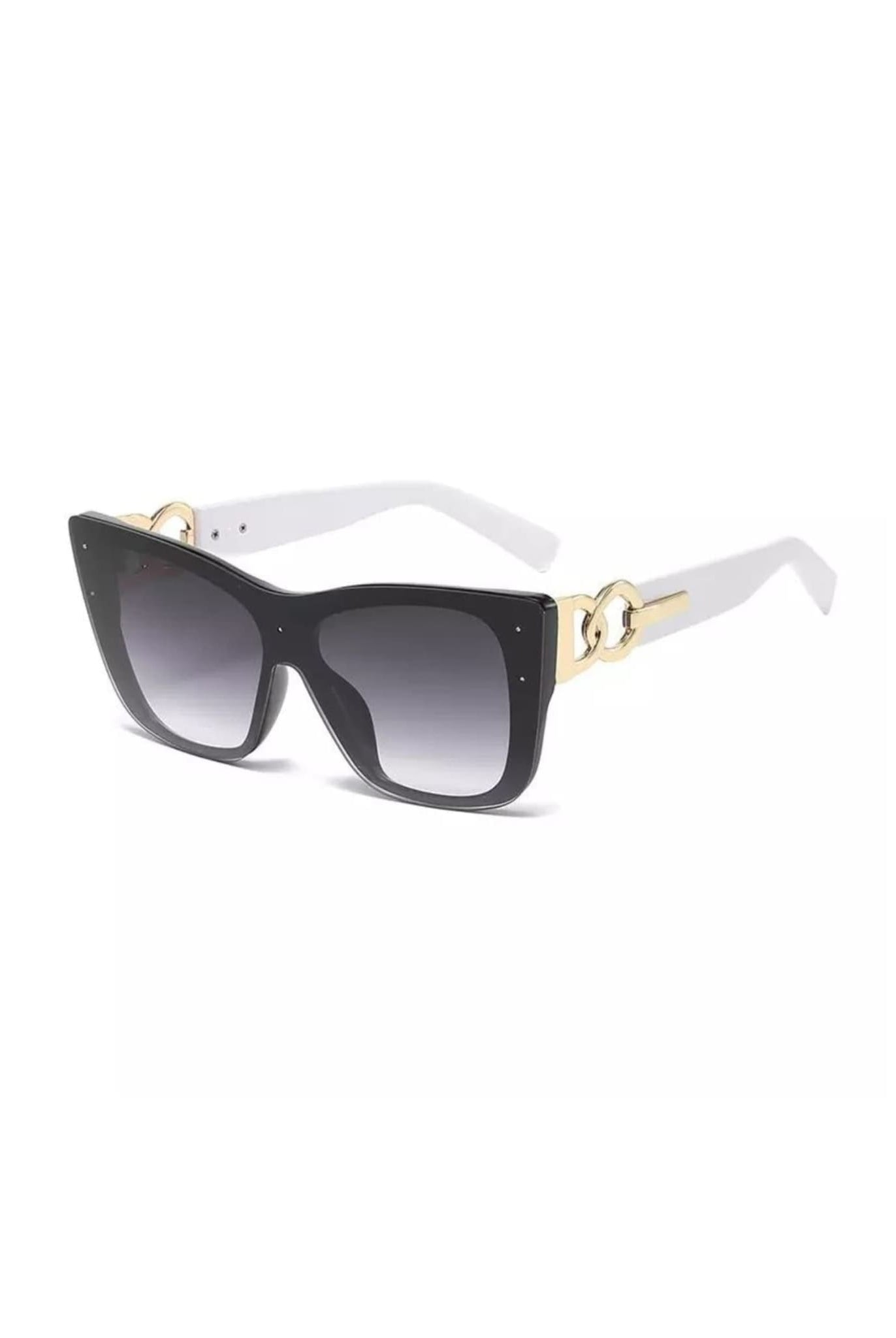 Elegant Sunglasses With White Frame